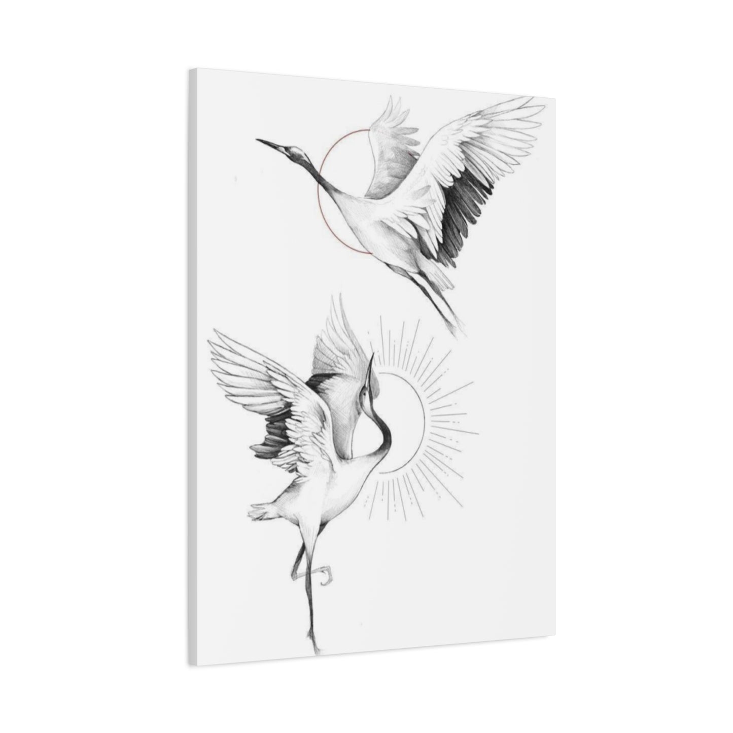 Herons Drawing Wall Art & Canvas Prints