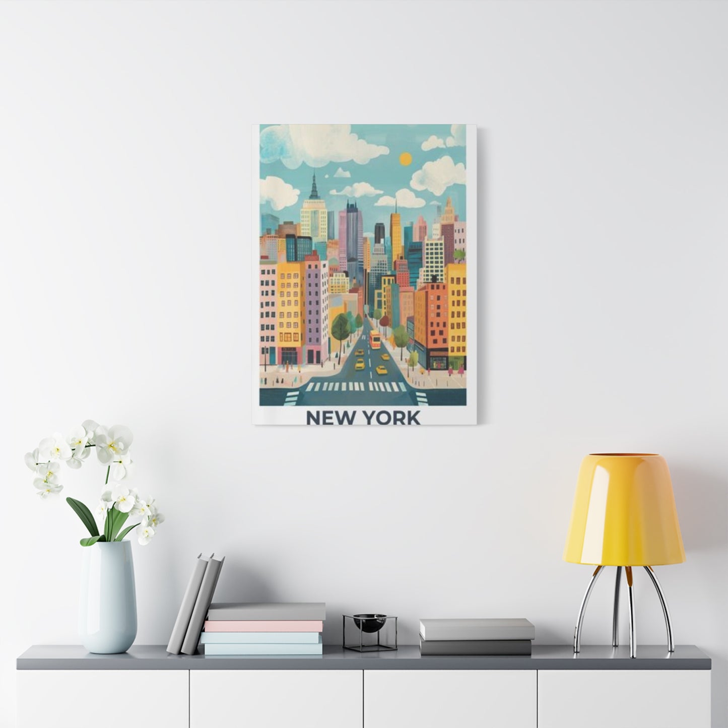 Painting Of New York Streets NYC Skyline Wall Art & Canvas Prints