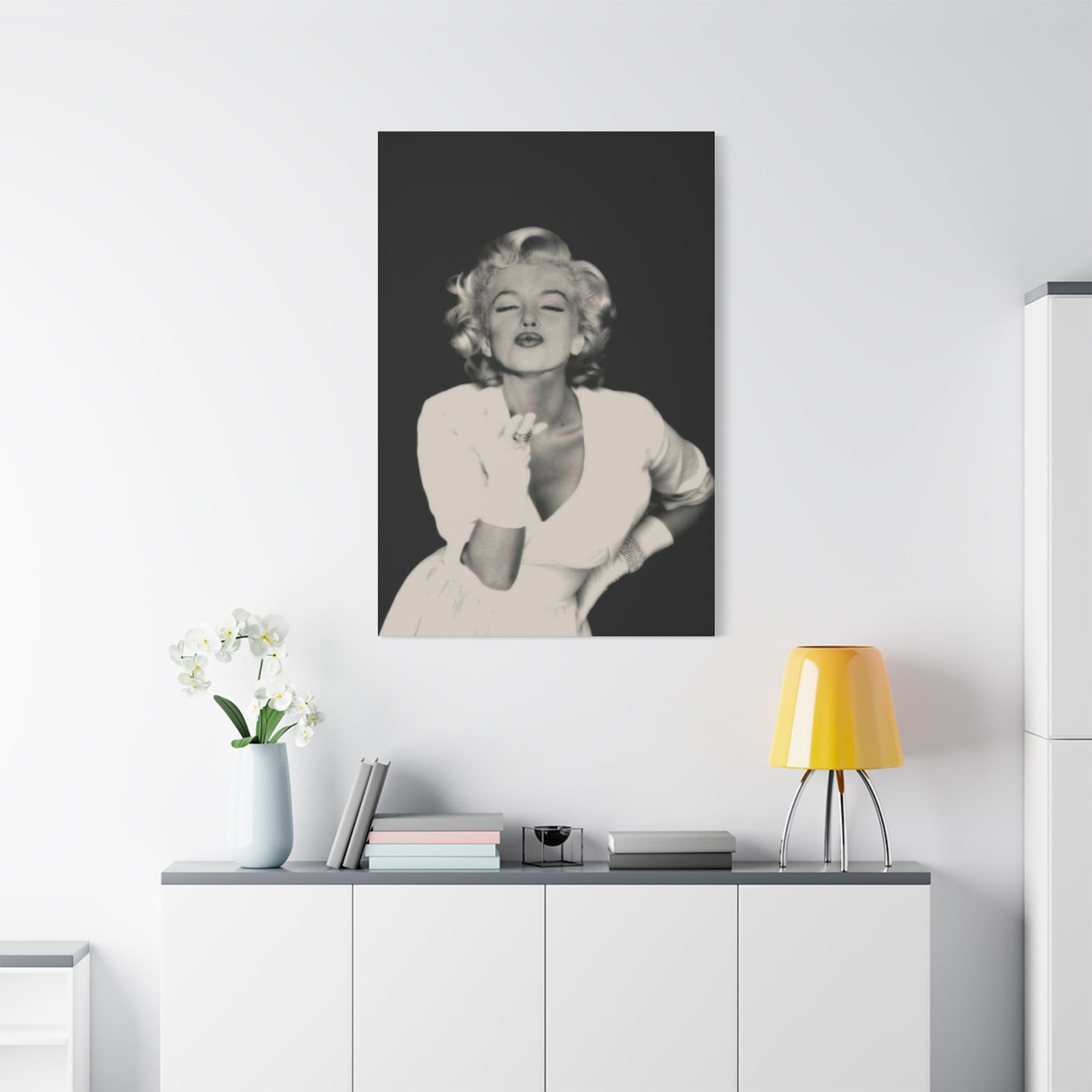 Beautiful Marilyn Monroe Flying Kiss Candid Photo Wall Art & Canvas Prints