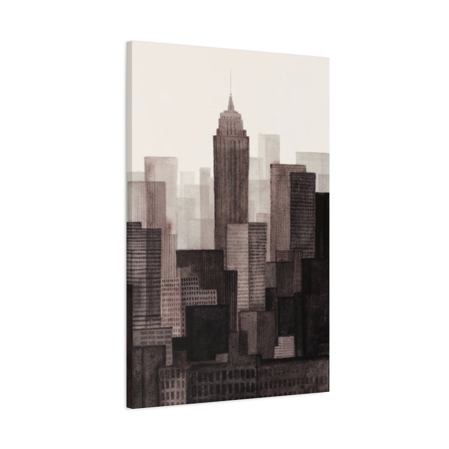 Black & White City Skyline NYC Skyline Wall Art & Canvas Prints