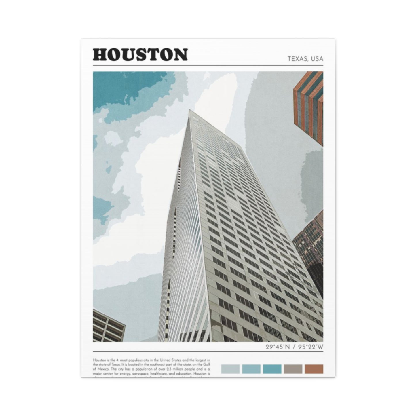 Building in Houston Skylines Wall Art & Canvas Prints