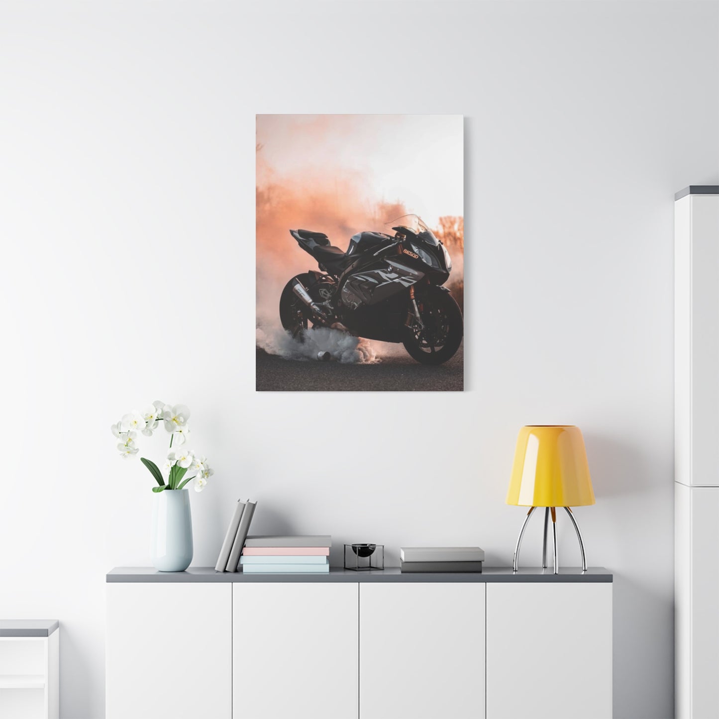 Superbike Burnout Motorcycle Wall Art & Canvas Prints