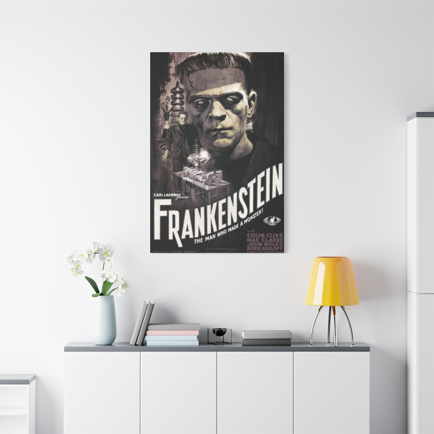 Frankenstein Horror Movie Poster Wall Art & Canvas Prints