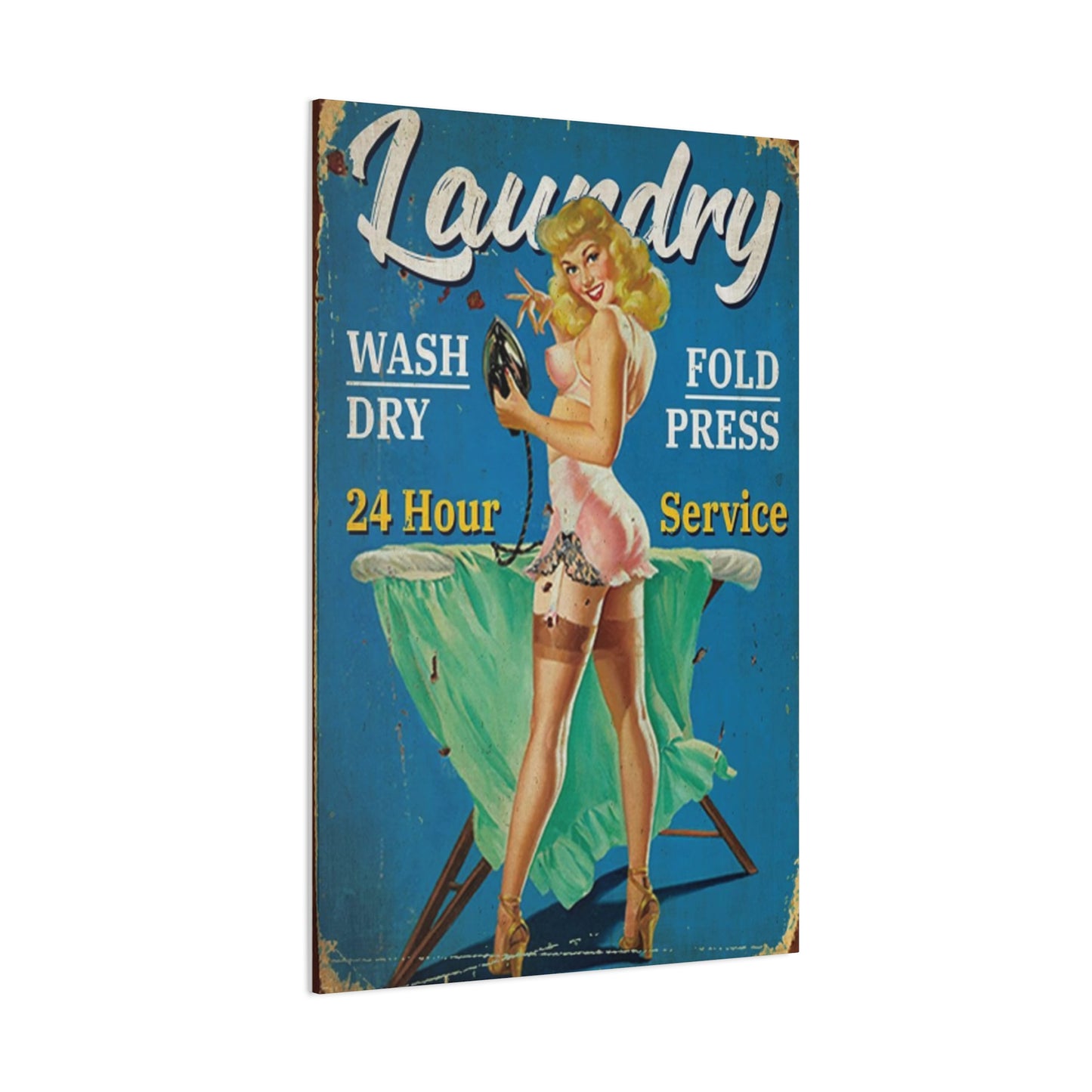 Advertisement Poster Laundry Wall Art & Canvas Prints