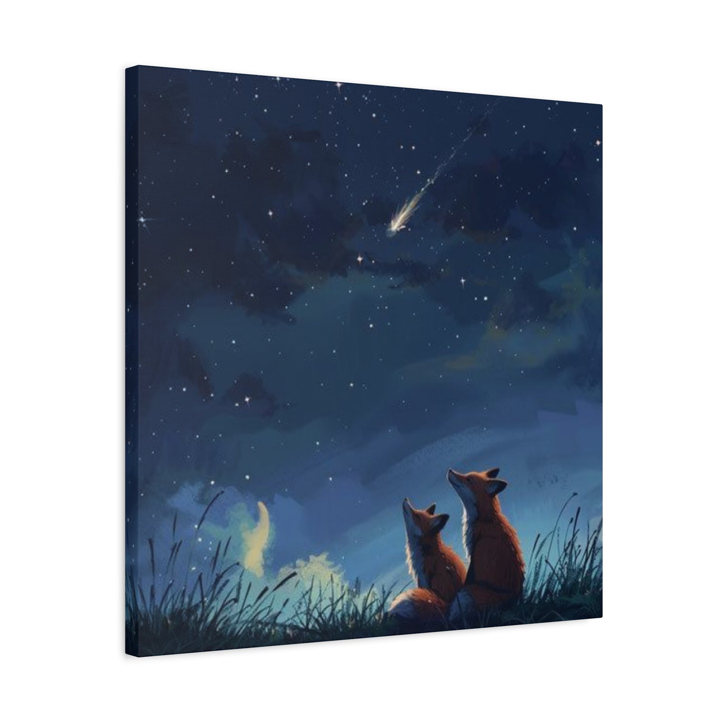 Baby Foxes at Night Wall Art & Canvas Prints