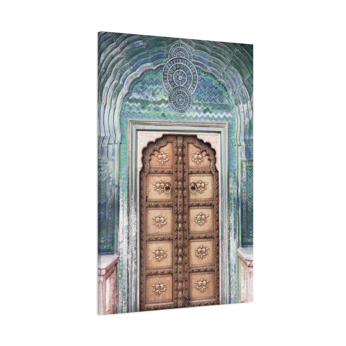 Door With Blue Accents Architecture Moroccan Wall Art & Canvas Prints