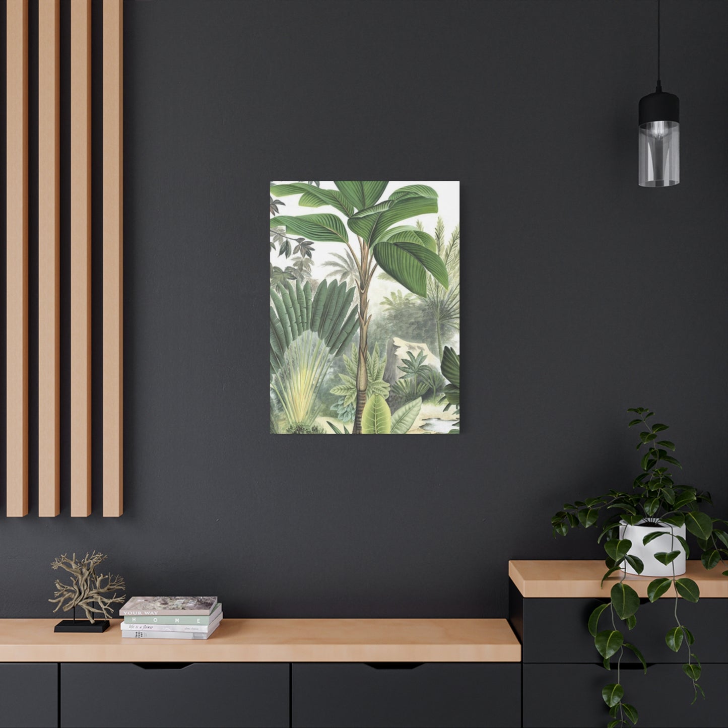 Palm Tree Green Leaves In Forest Wall Art & Canvas Prints