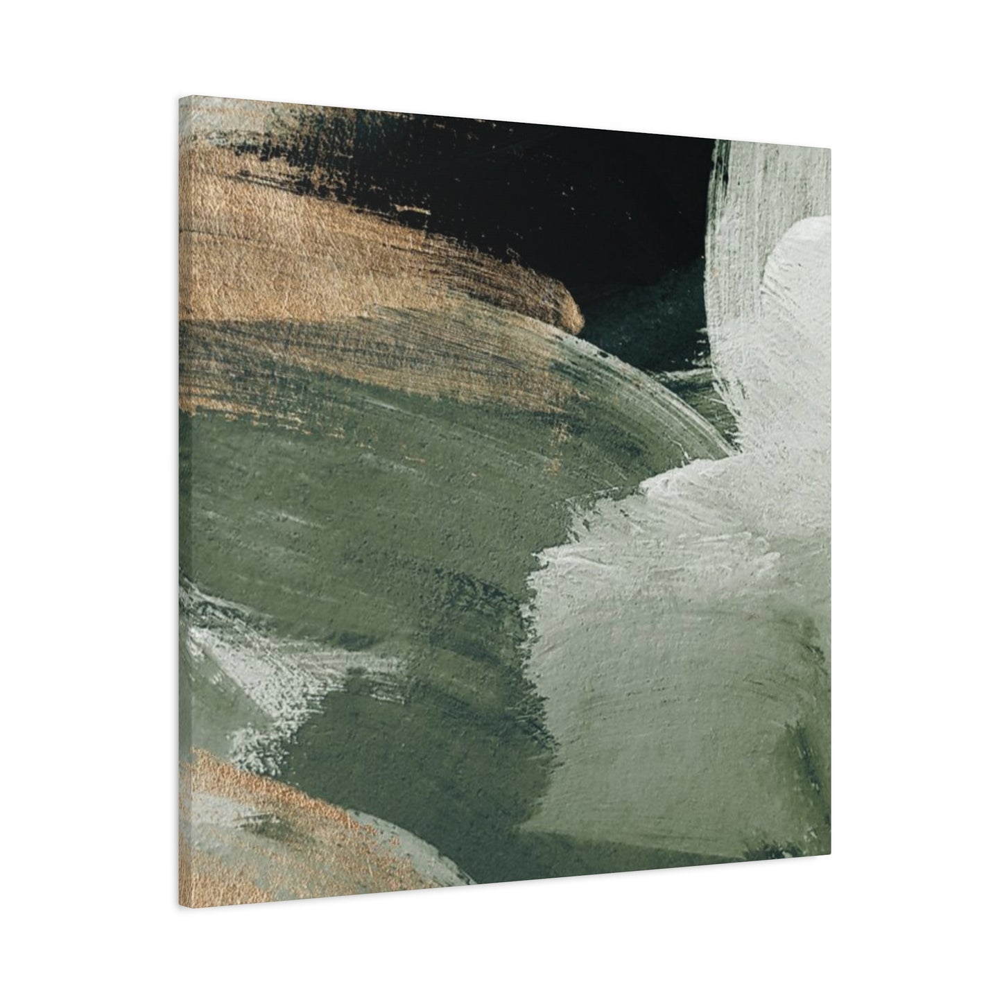 Shades Of Olive Green Brush Wall Art & Canvas Prints