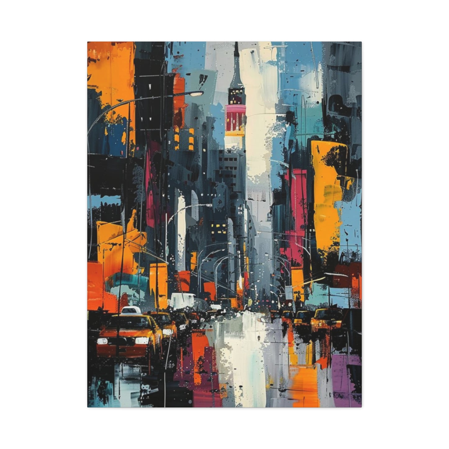 Painting Of Streets Of New York City Wall Art & Canvas Prints