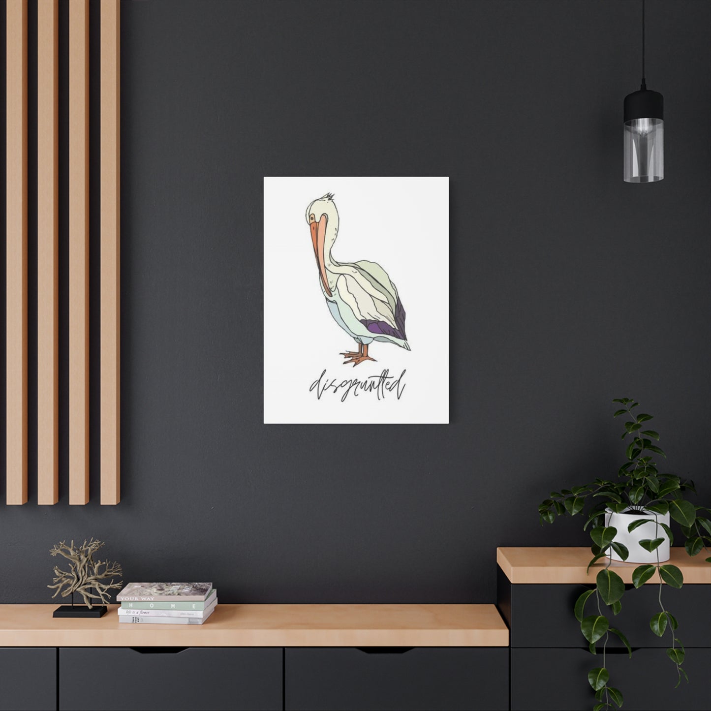 Colorful Pelican Drawing Wall Art & Canvas Prints