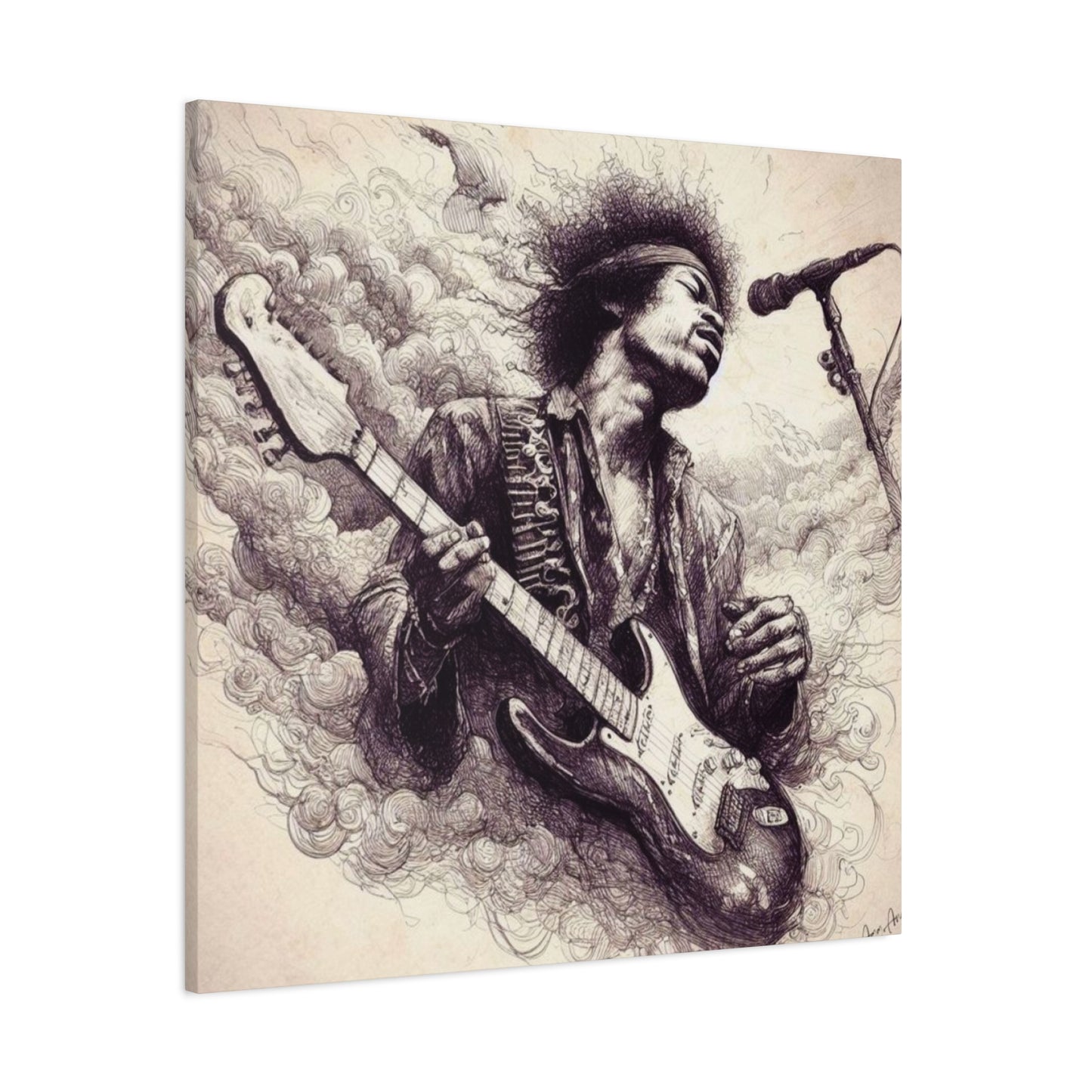 Jimi Hendrix Guitar Poster Wall Art & Canvas Prints