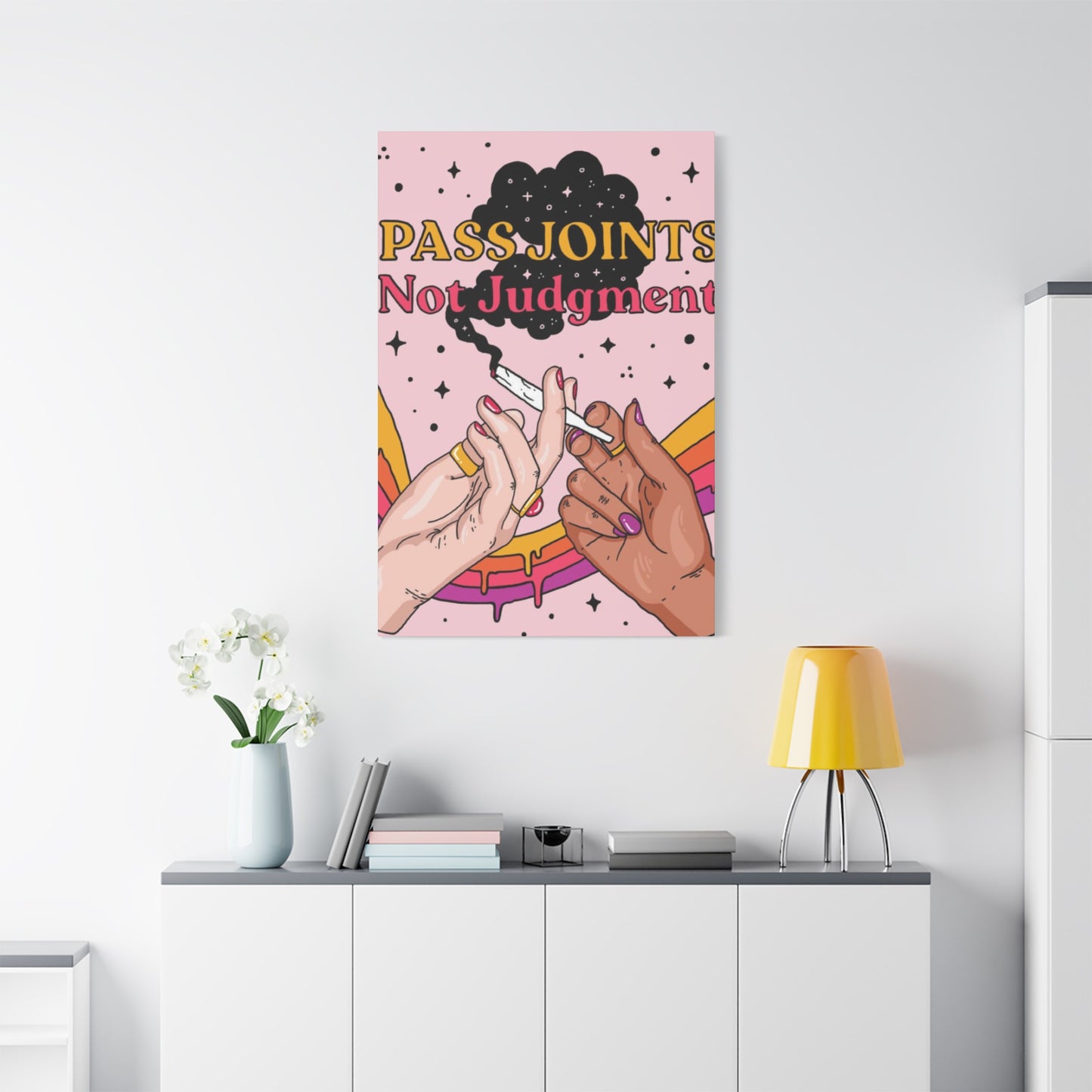 Pass Joints Marijuana Wall Art & Canvas Prints