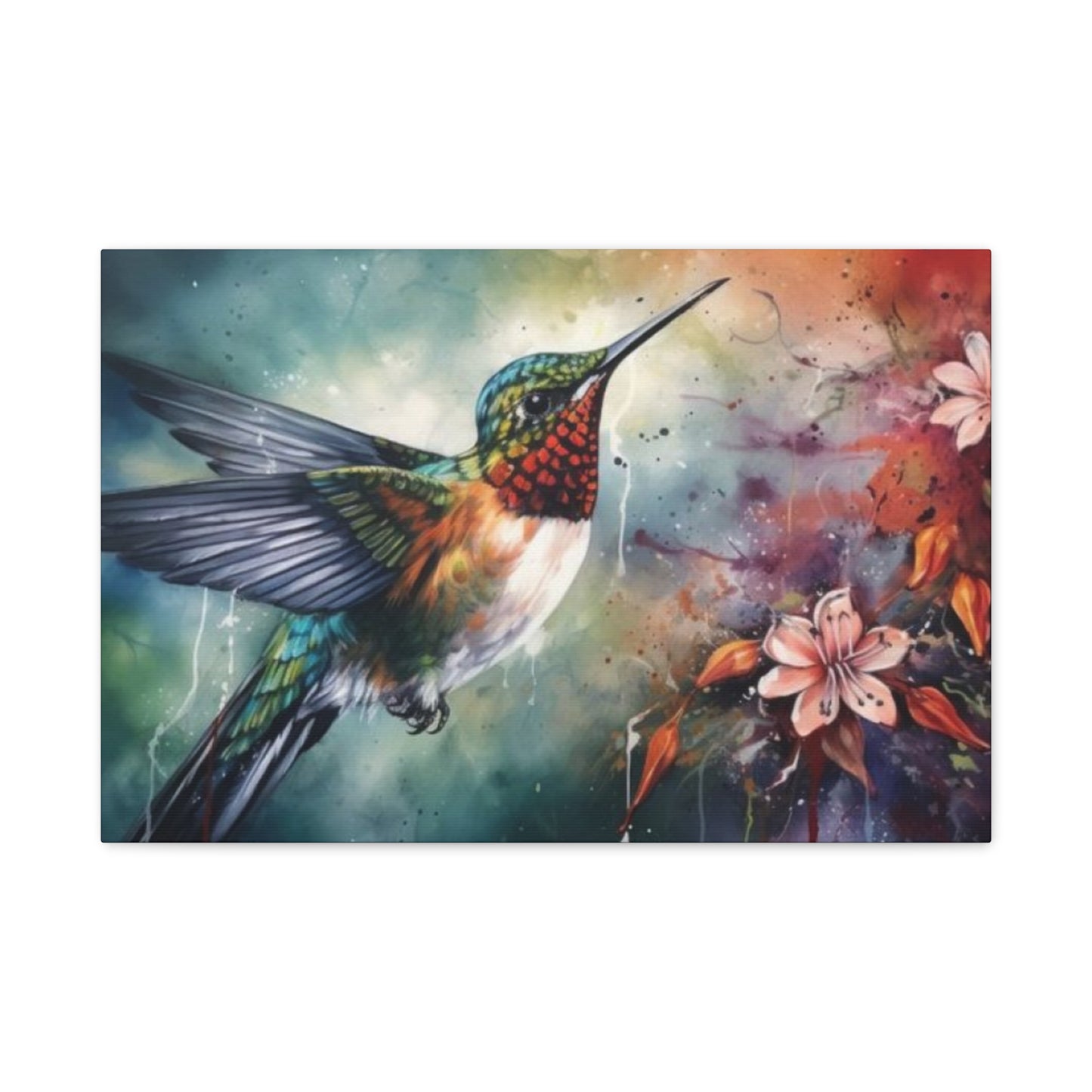 Beautiful Humming Bird Painting Wall Art & Canvas Prints