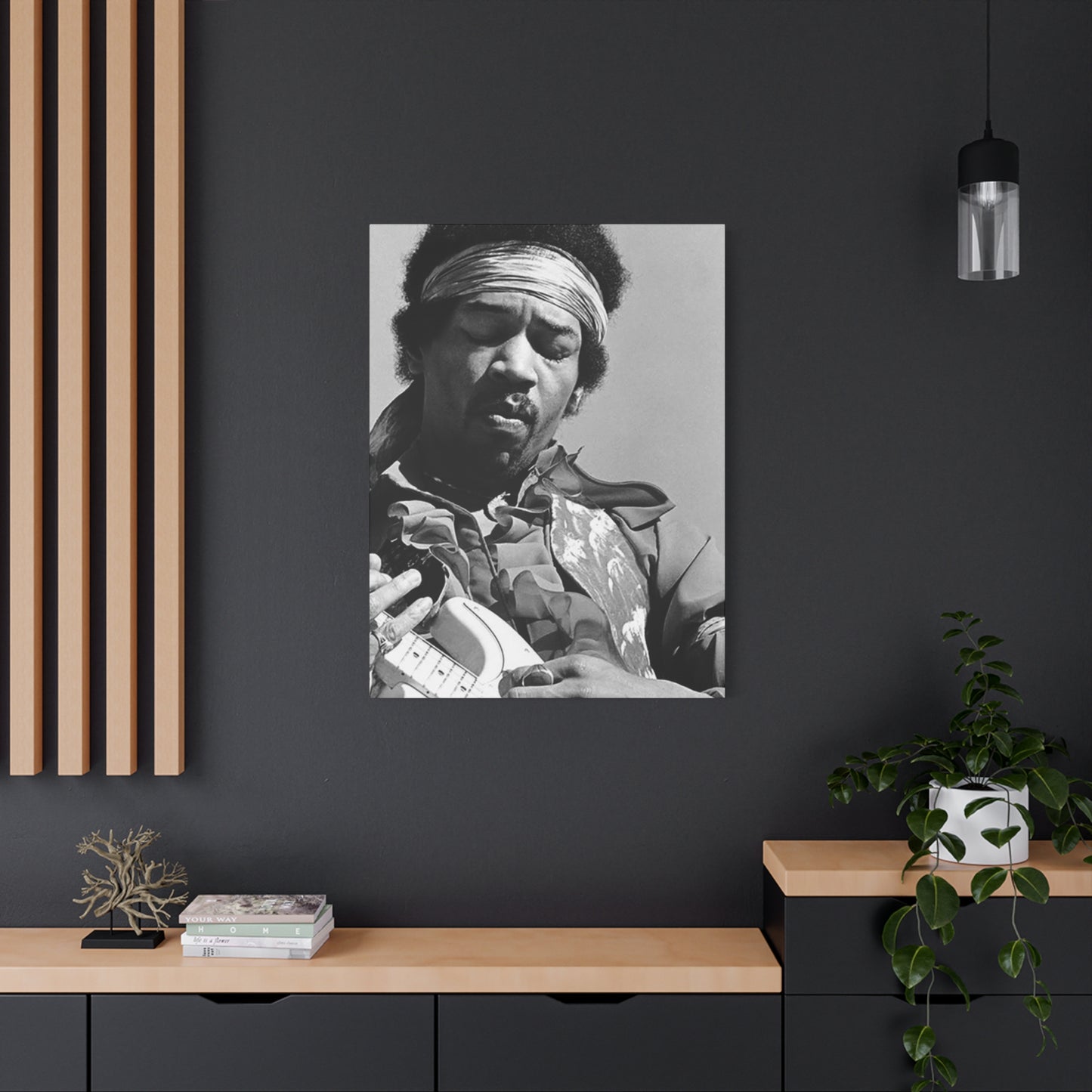 Black & White Jimi Hendrix Poster Wall Art & Canvas Prints