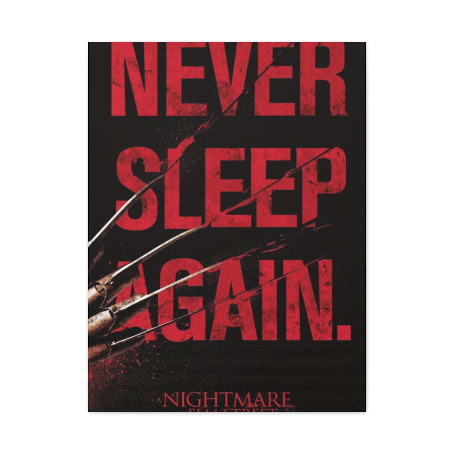 Never Sleep Again Horror Wall Art & Canvas Prints