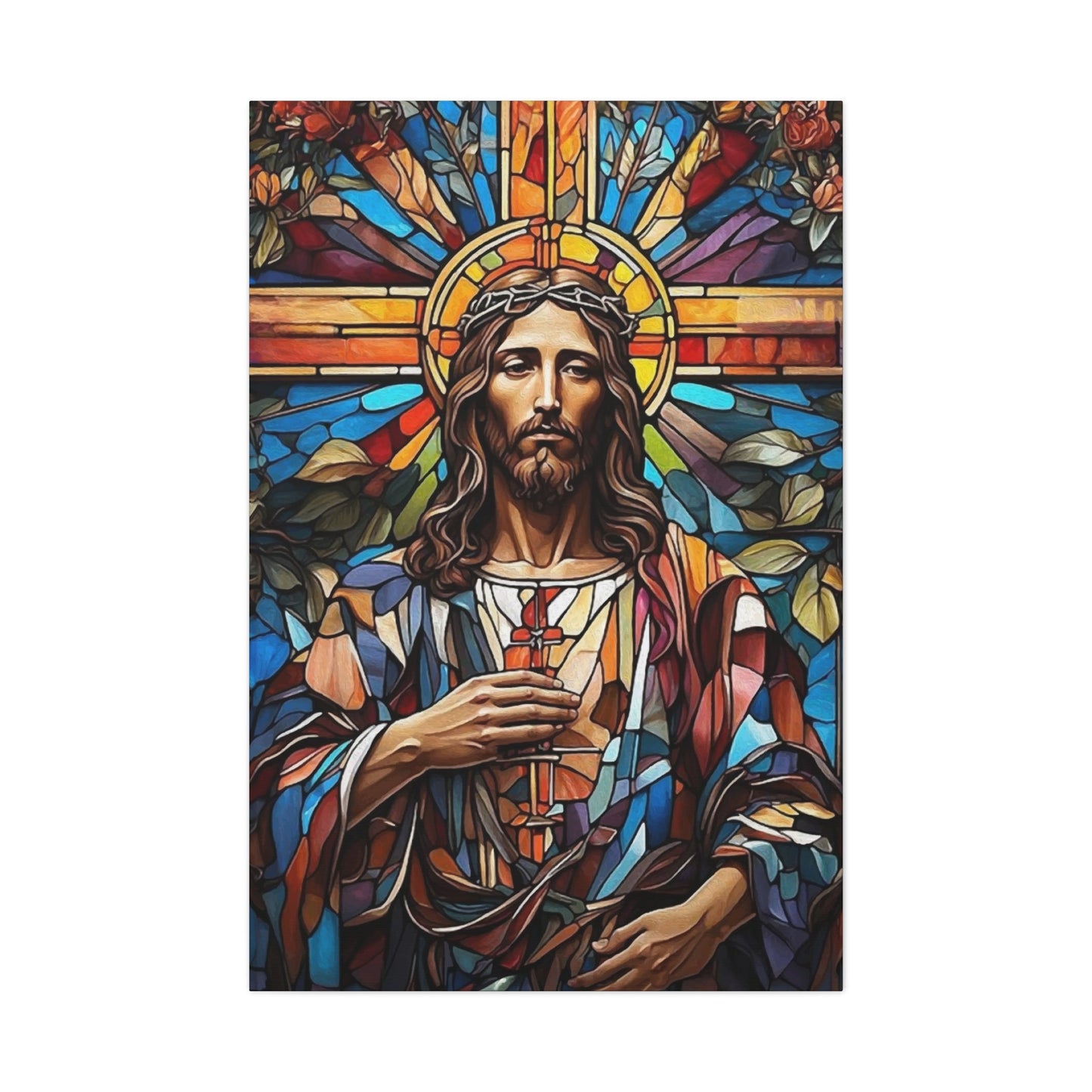 Colorblock Jesus Wall Art & Canvas Prints