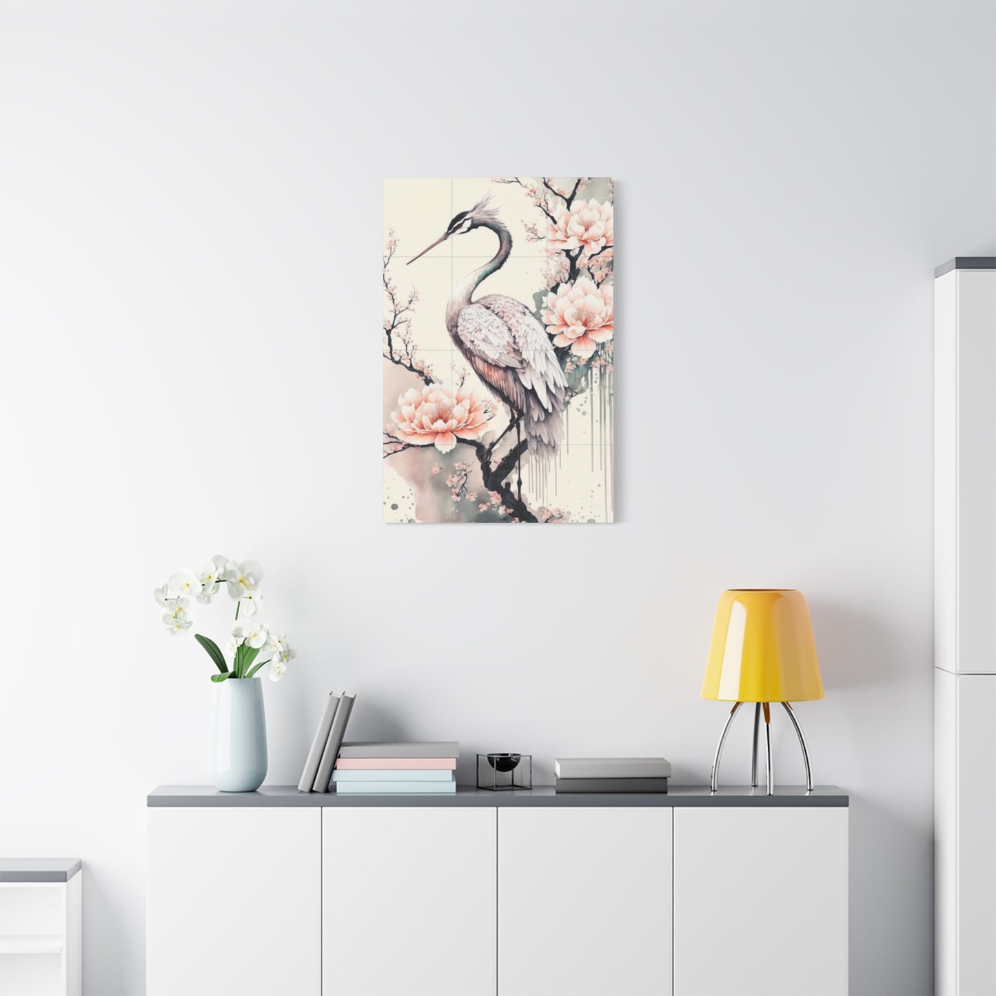 Pink Heron Wall Art & Canvas Prints