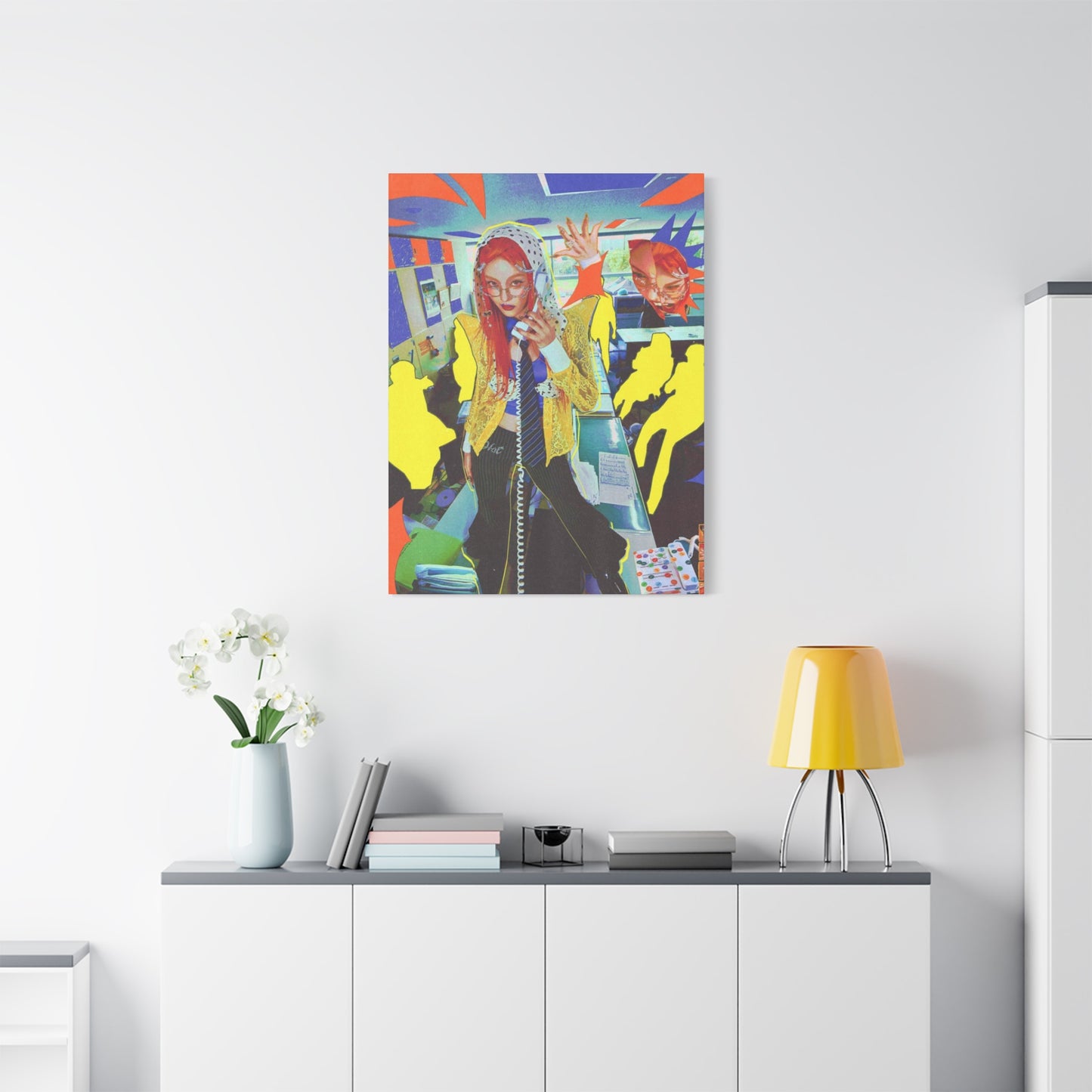 Singing Women Abstract Mixed Media Wall Art & Canvas Prints