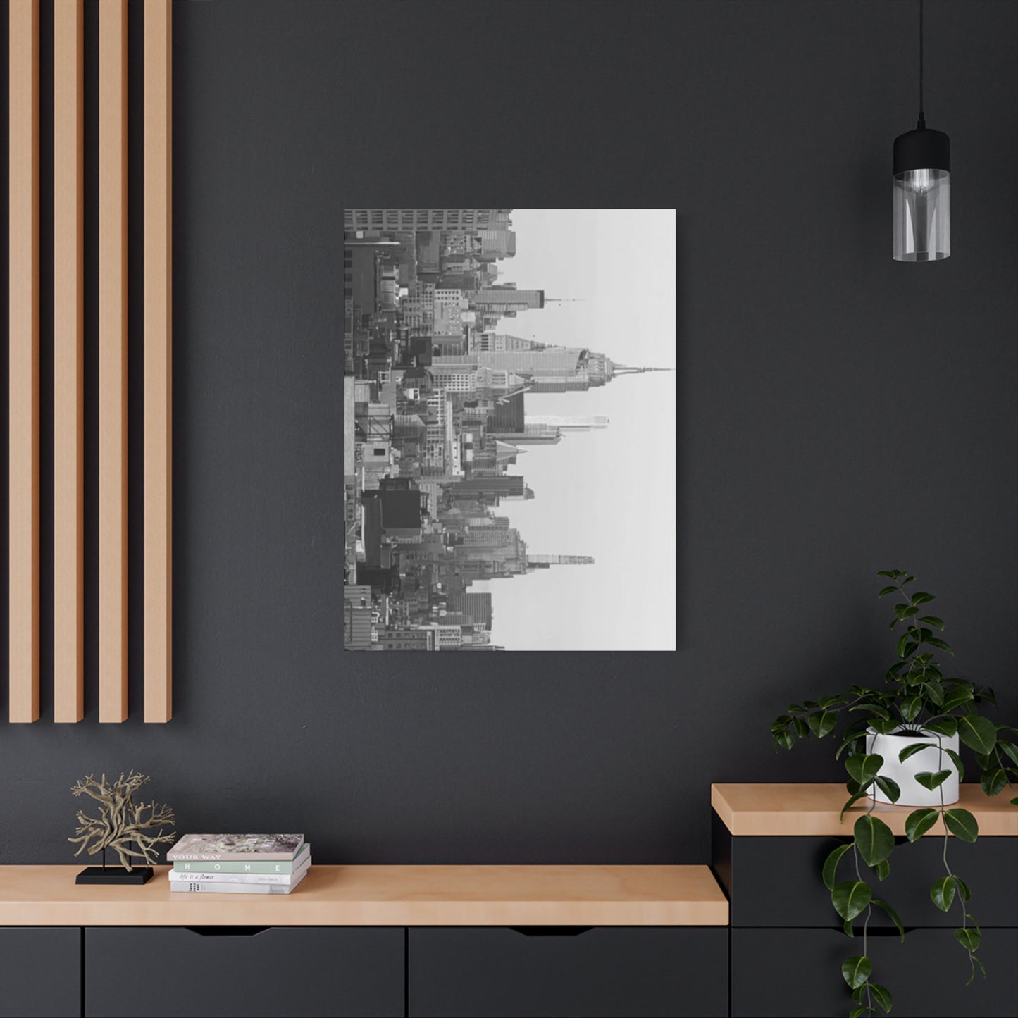 Black & White Manhattan City Skyline NYC Skyline Wall Art & Canvas Prints