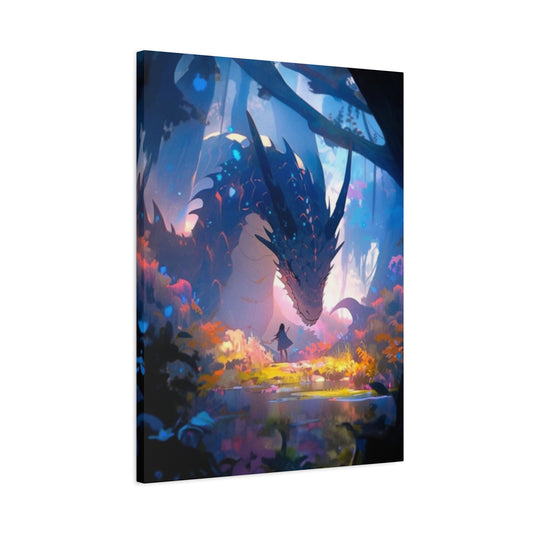 Little Girl with Dragon Wall Art & Canvas Prints