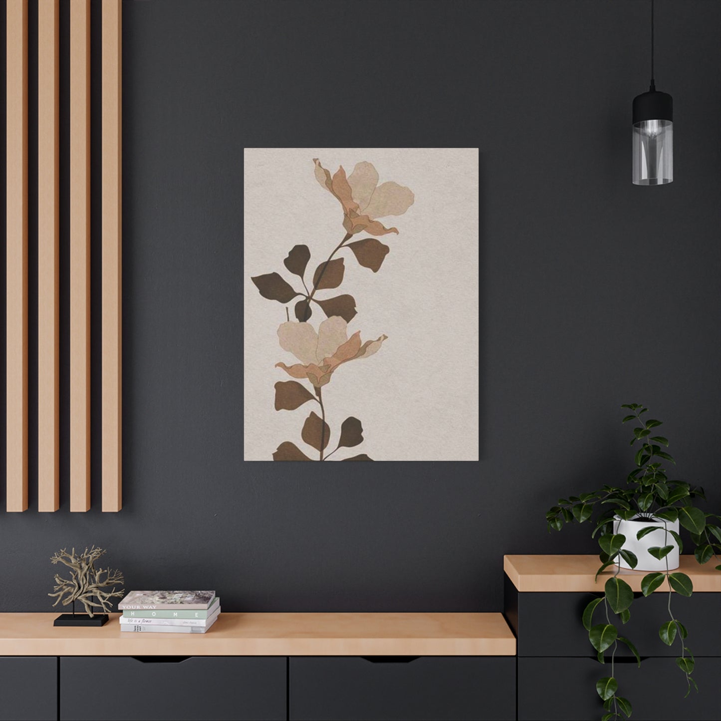 Flower Stem Entryway Wall Art & Canvas Prints