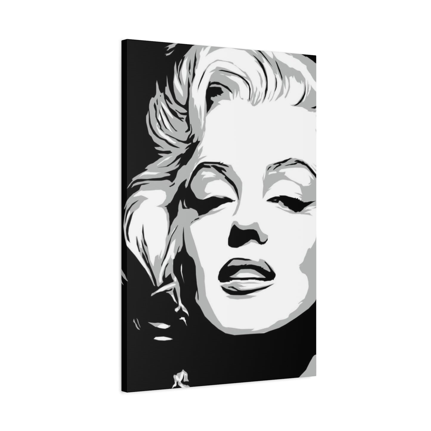 Monochrome Beautiful Marilyn Monroe Drawing Wall Art & Canvas Prints