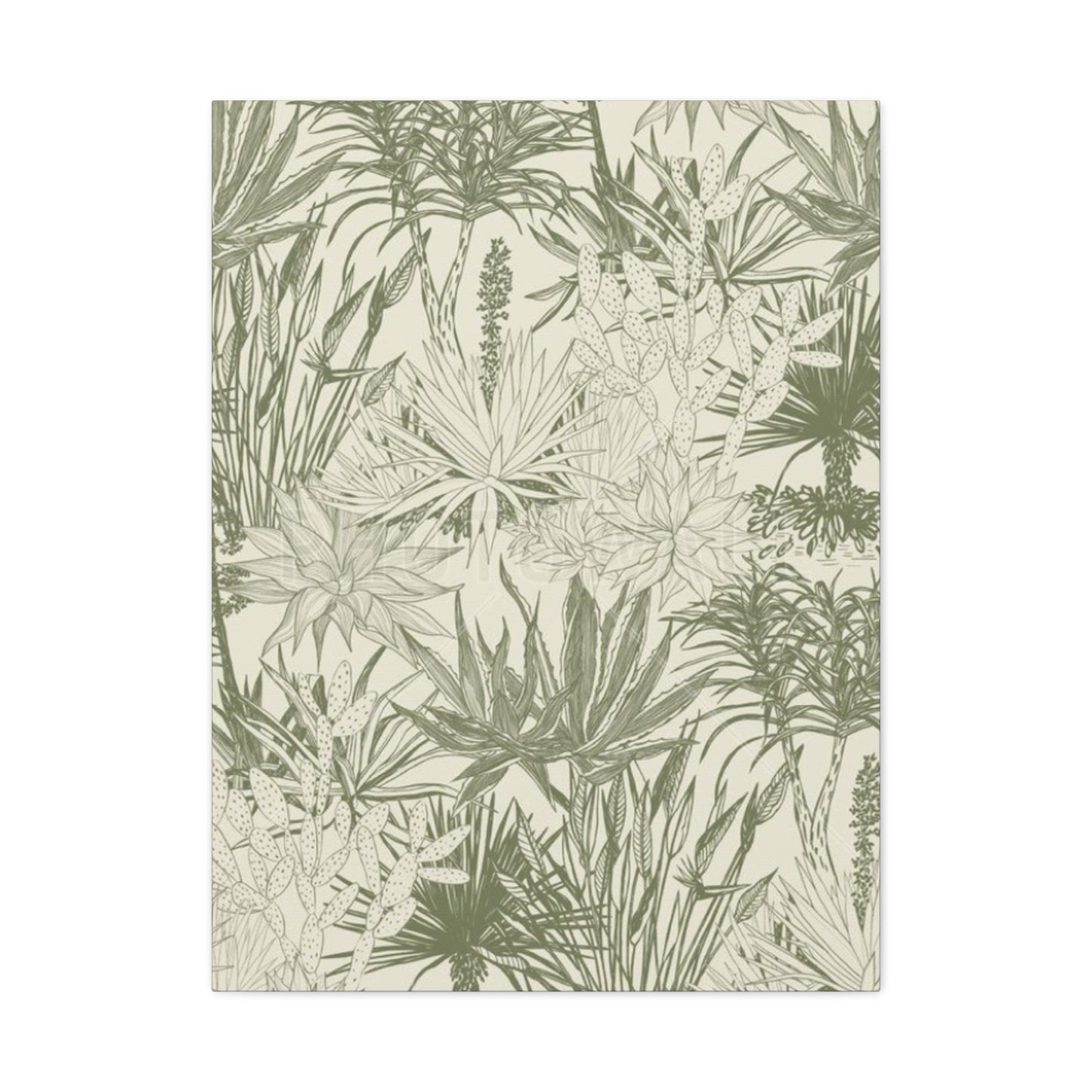 Shades Of Olive Green Plant Leaves Wall Art & Canvas Prints