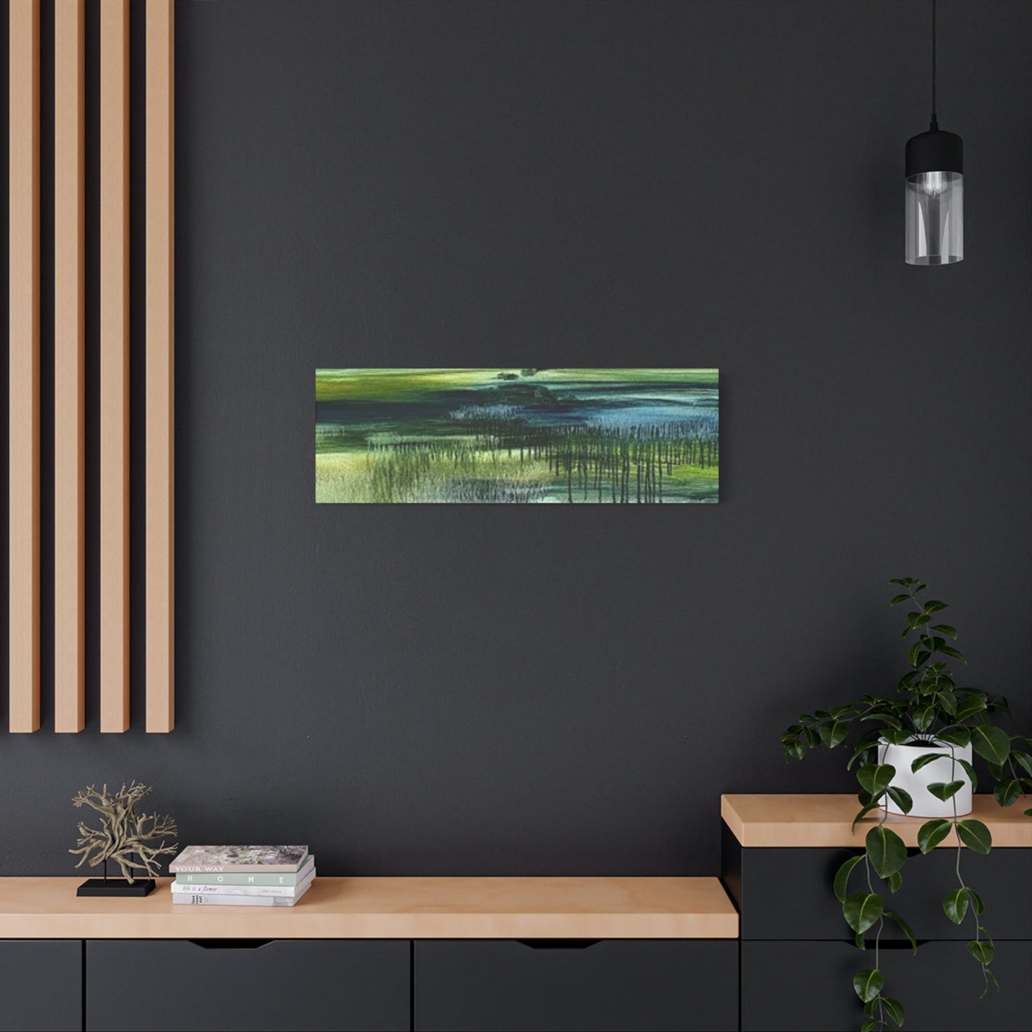 Pond In Grassland Panoramas Wall Art & Canvas Prints