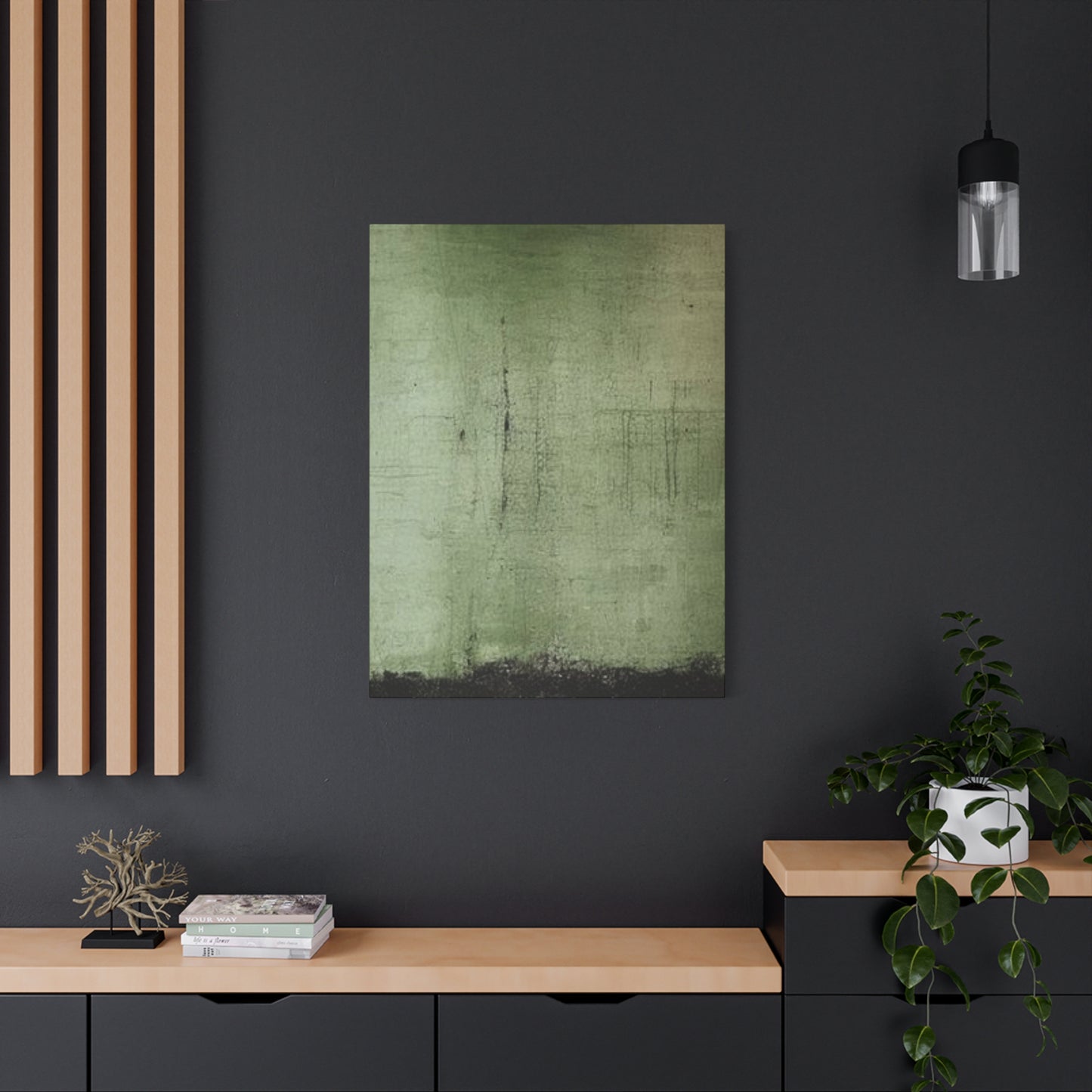 Wall With Olive Green Color Wall Art & Canvas Prints