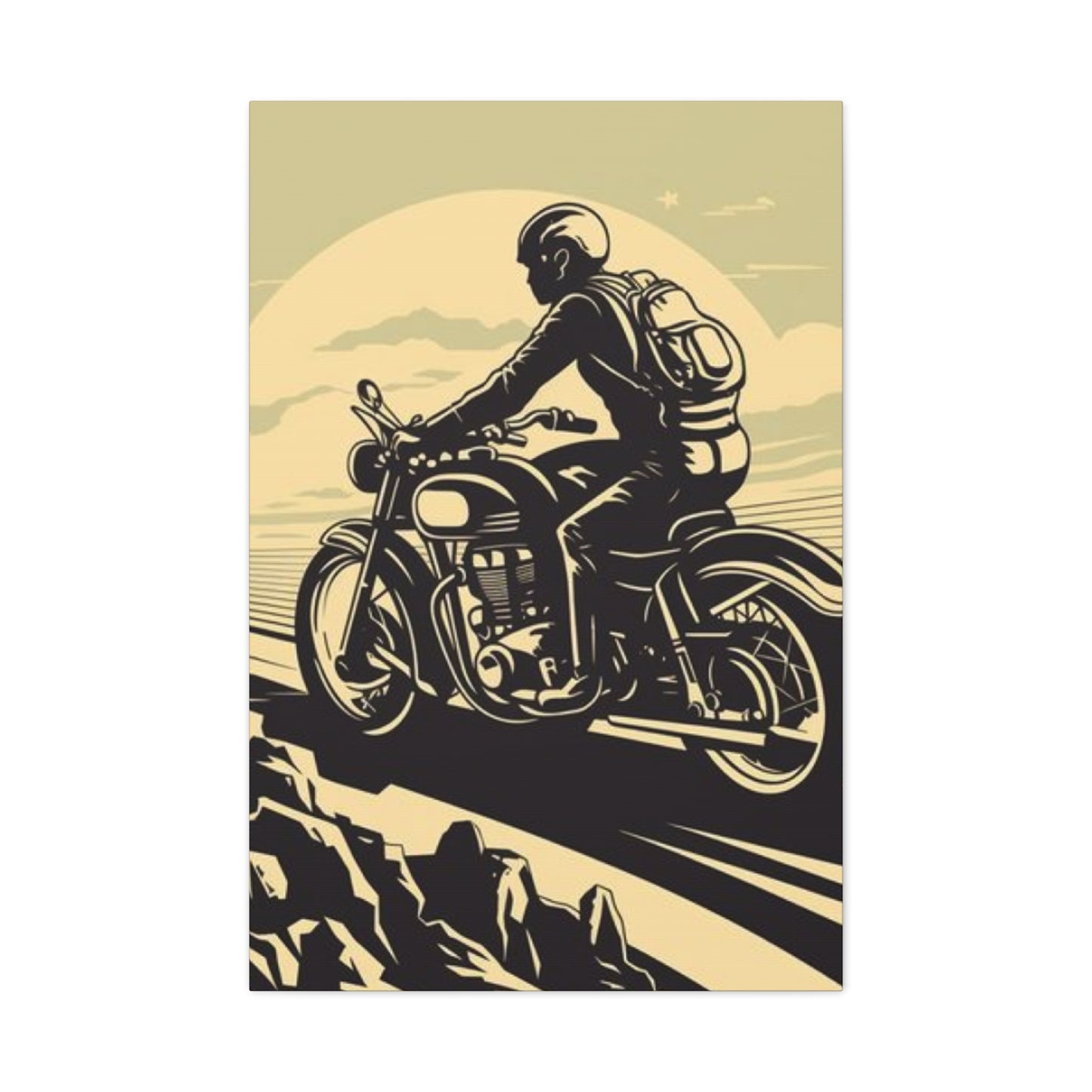 Bike Riding Poster Motorcycle Wall Art & Canvas Prints