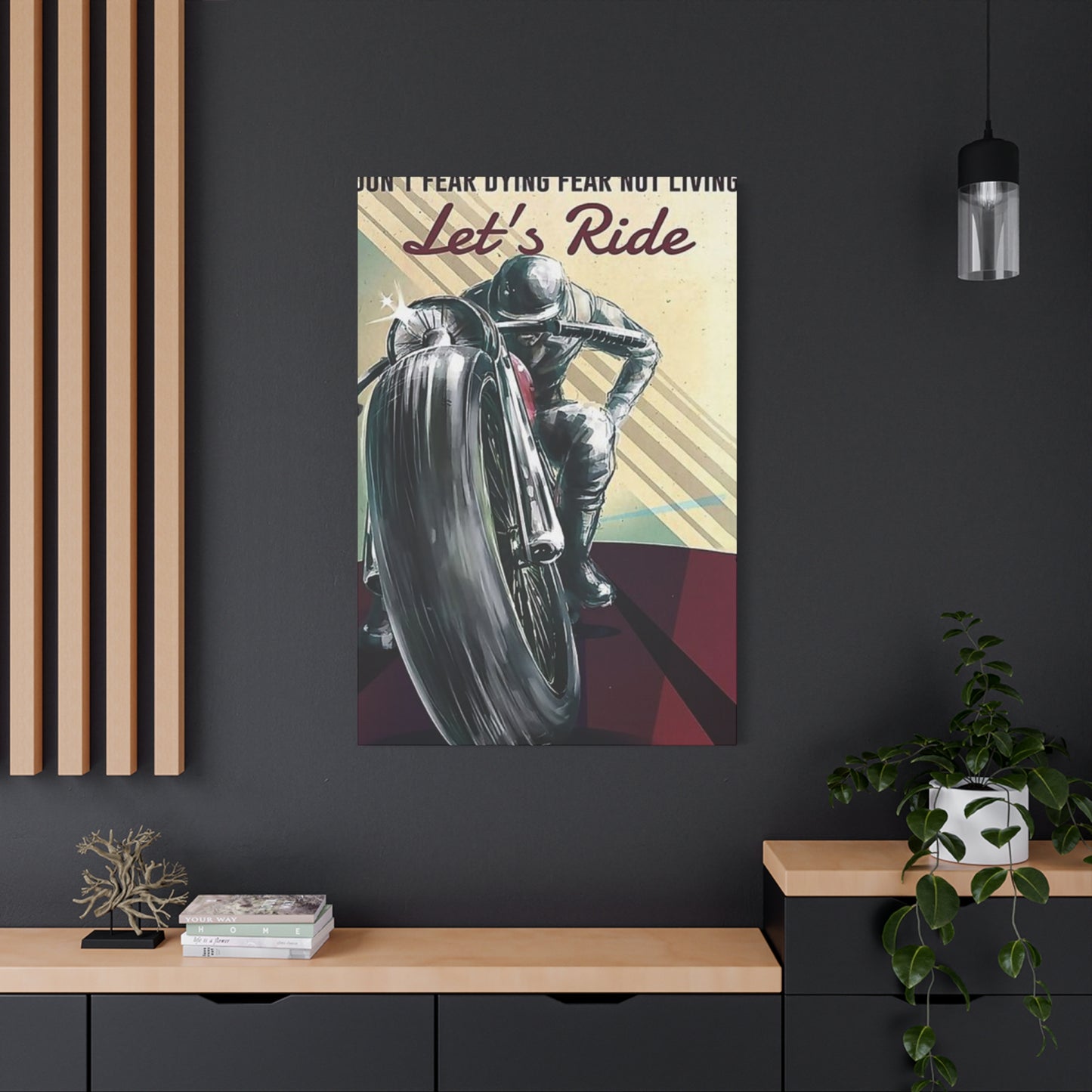 Let's Ride Poster Motorcycle Wall Art & Canvas Prints