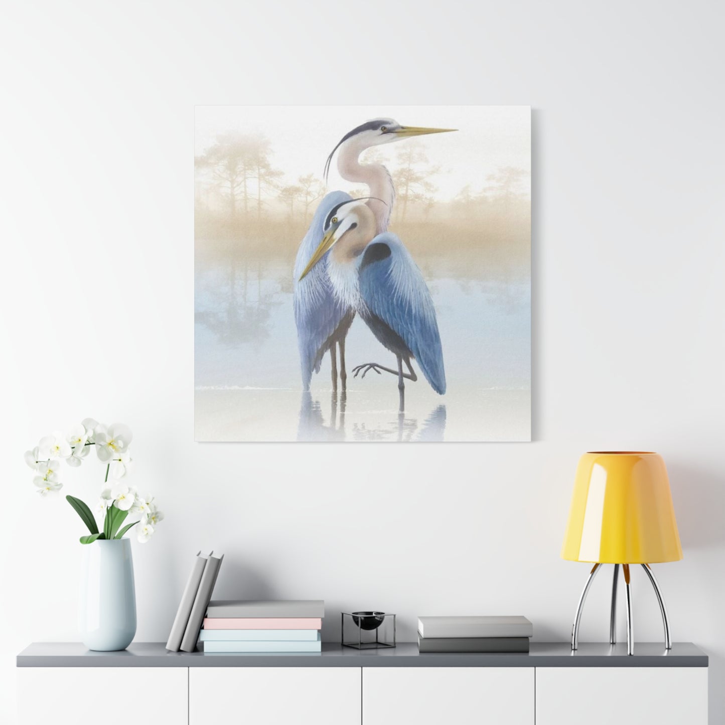 Beautiful Couple Herons Wall Art & Canvas Prints