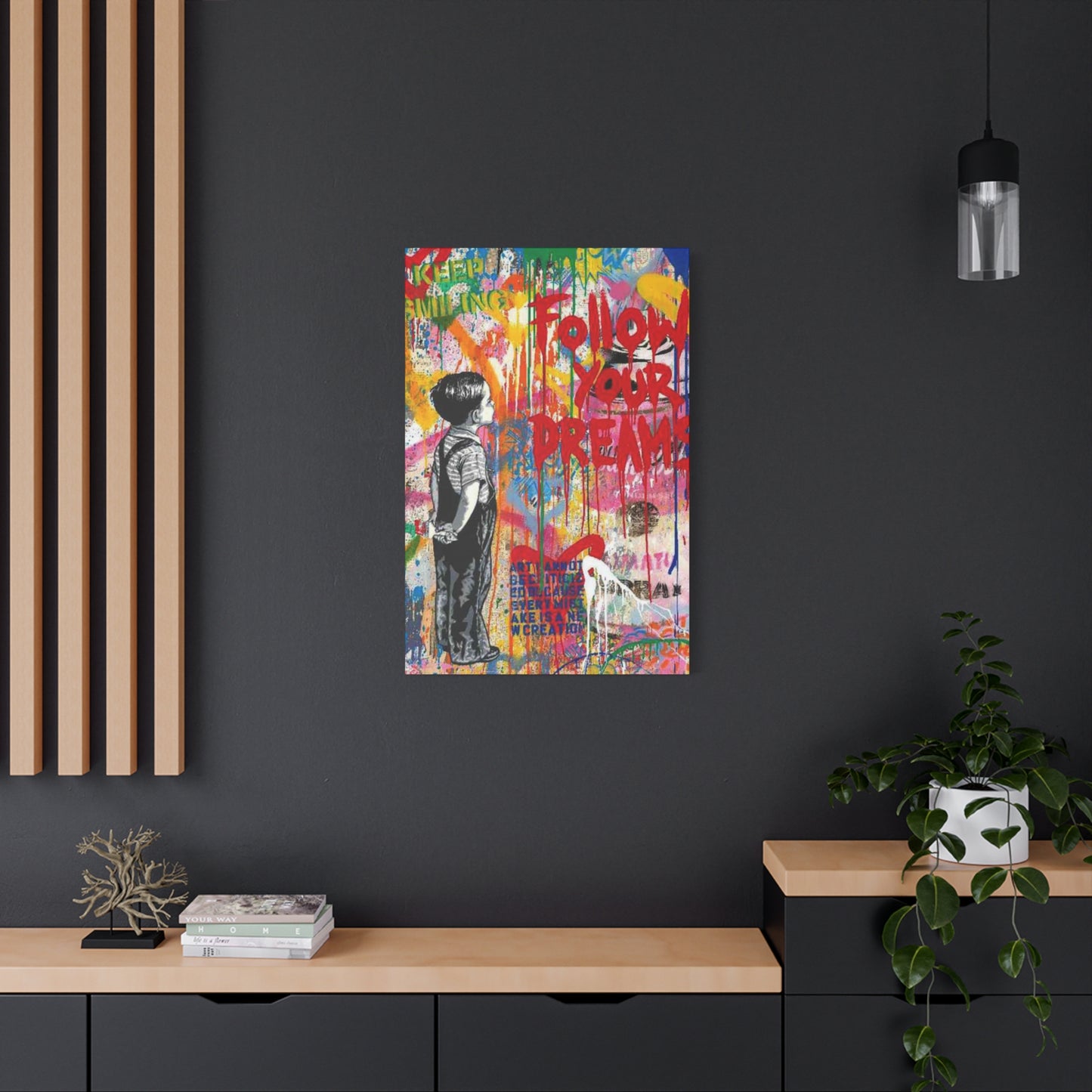 Child In Painting Abstract Mixed Media Wall Art & Canvas Prints