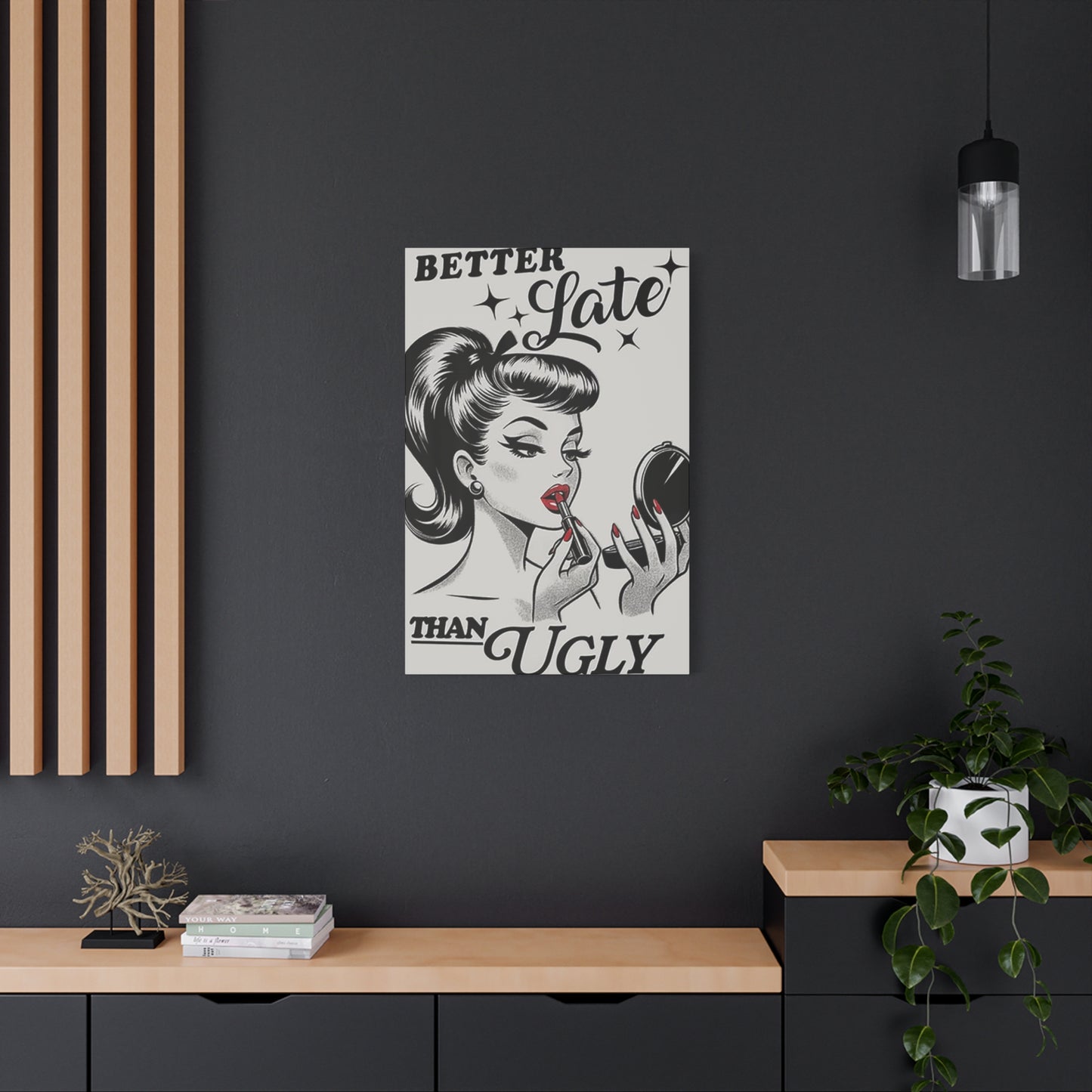 Beautiful Women Red Lips Painting Wall Art & Canvas Prints