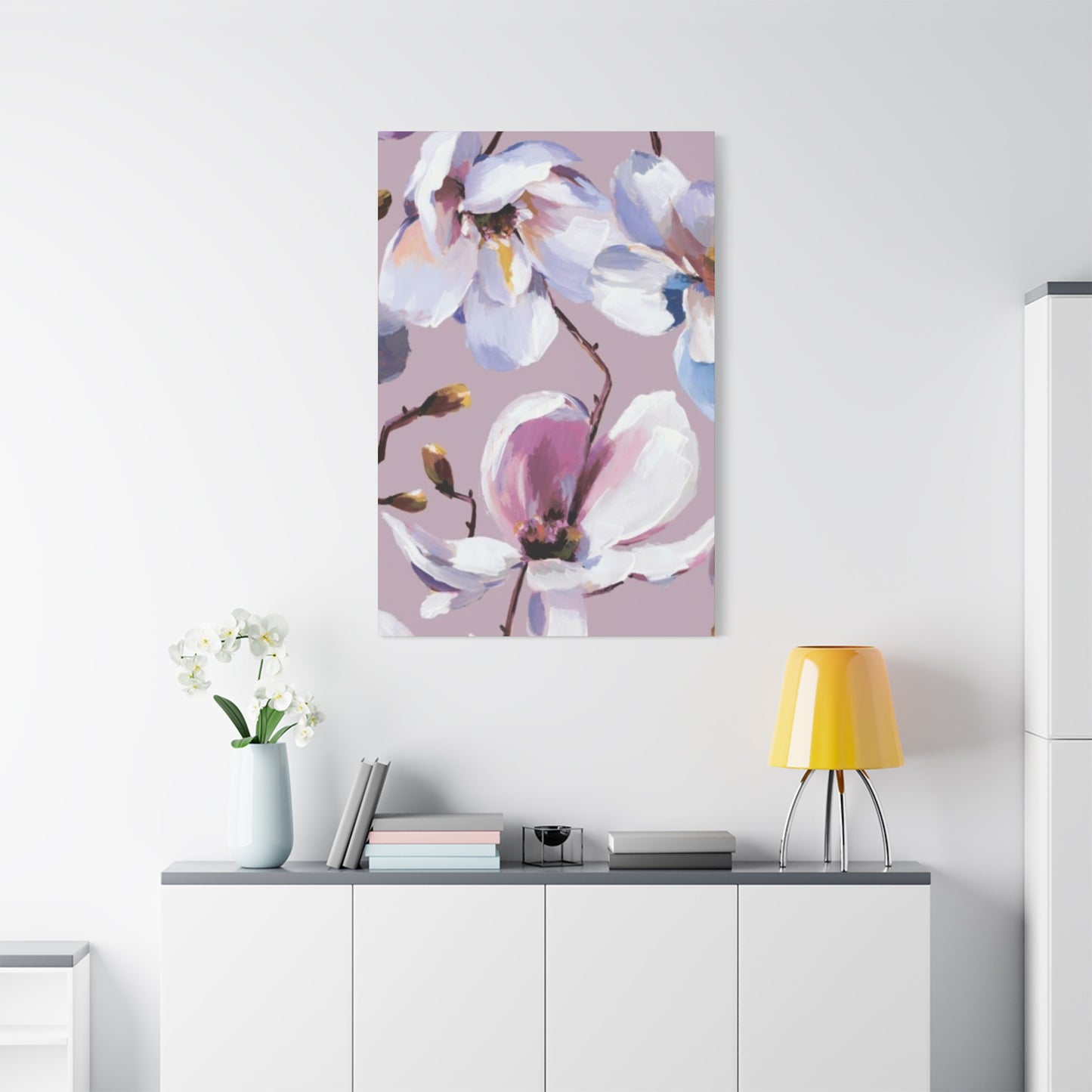 Purple Magnolia Flower Painting Wall Art & Canvas Prints