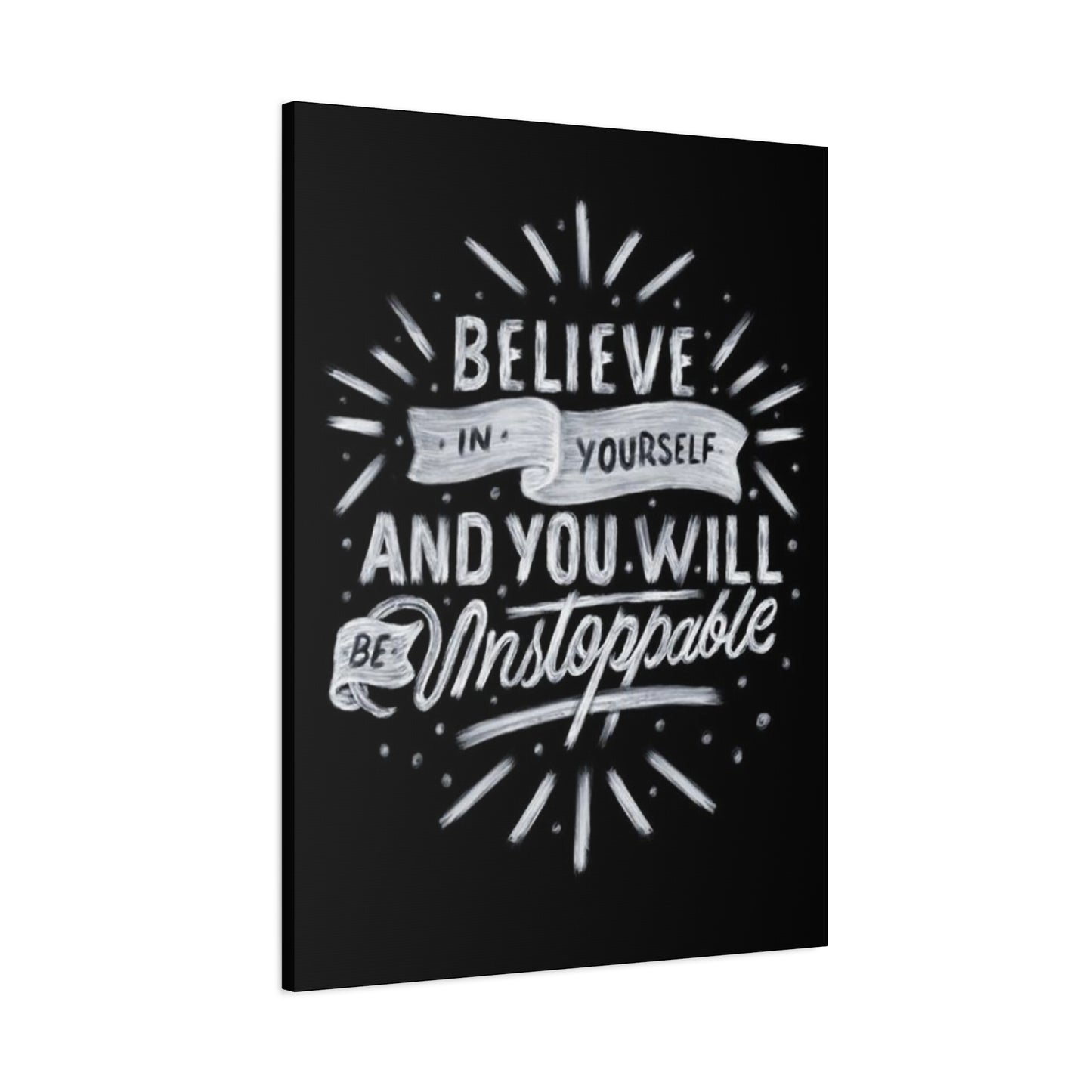 Motivation Quote Chalkboard Wall Art & Canvas Prints