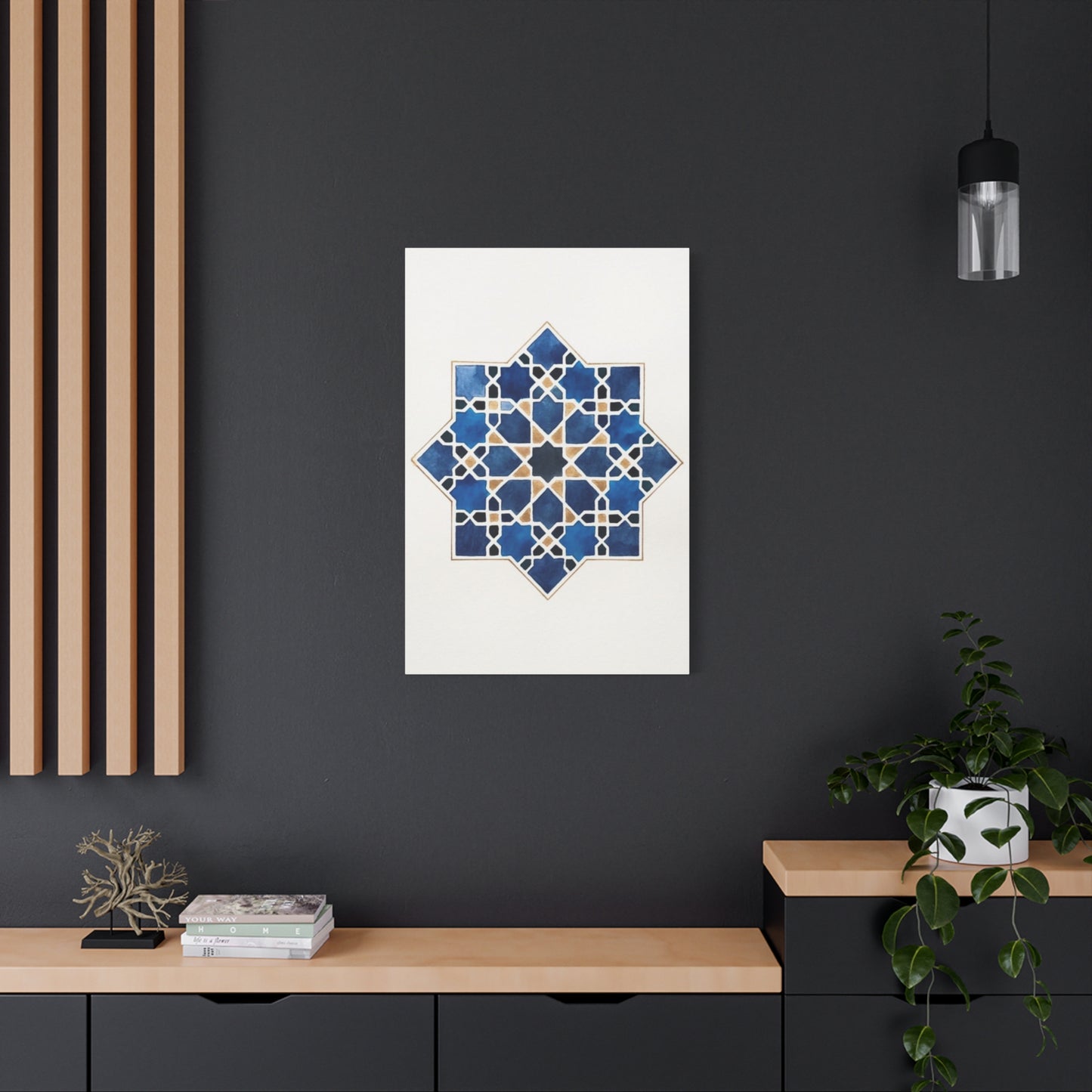 Blue Pattern Moroccan Wall Art & Canvas Prints