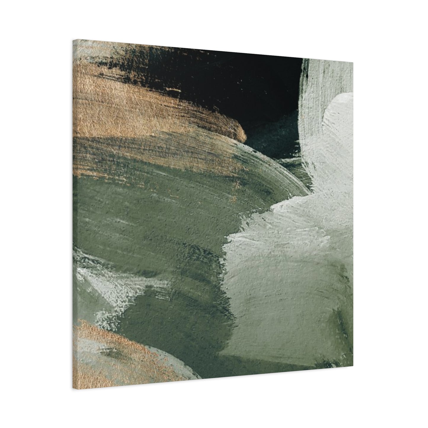 Shades Of Olive Green Brush Wall Art & Canvas Prints