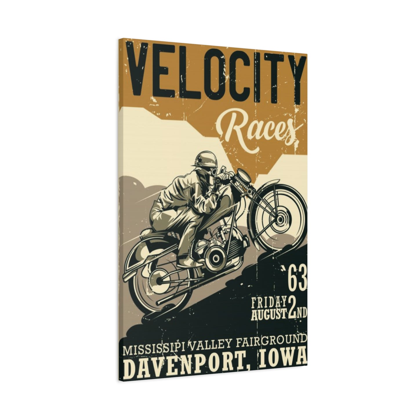 Velocity Races Motorcycle Wall Art & Canvas Prints