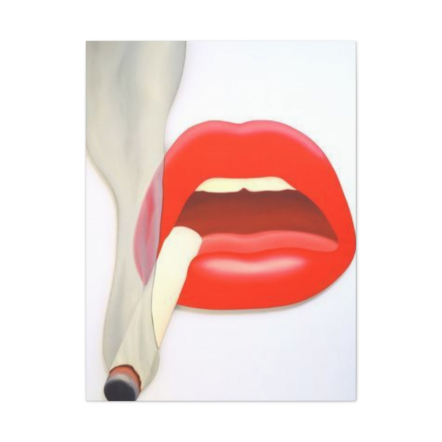 Smoking Lips Painting Wall Art & Canvas Prints