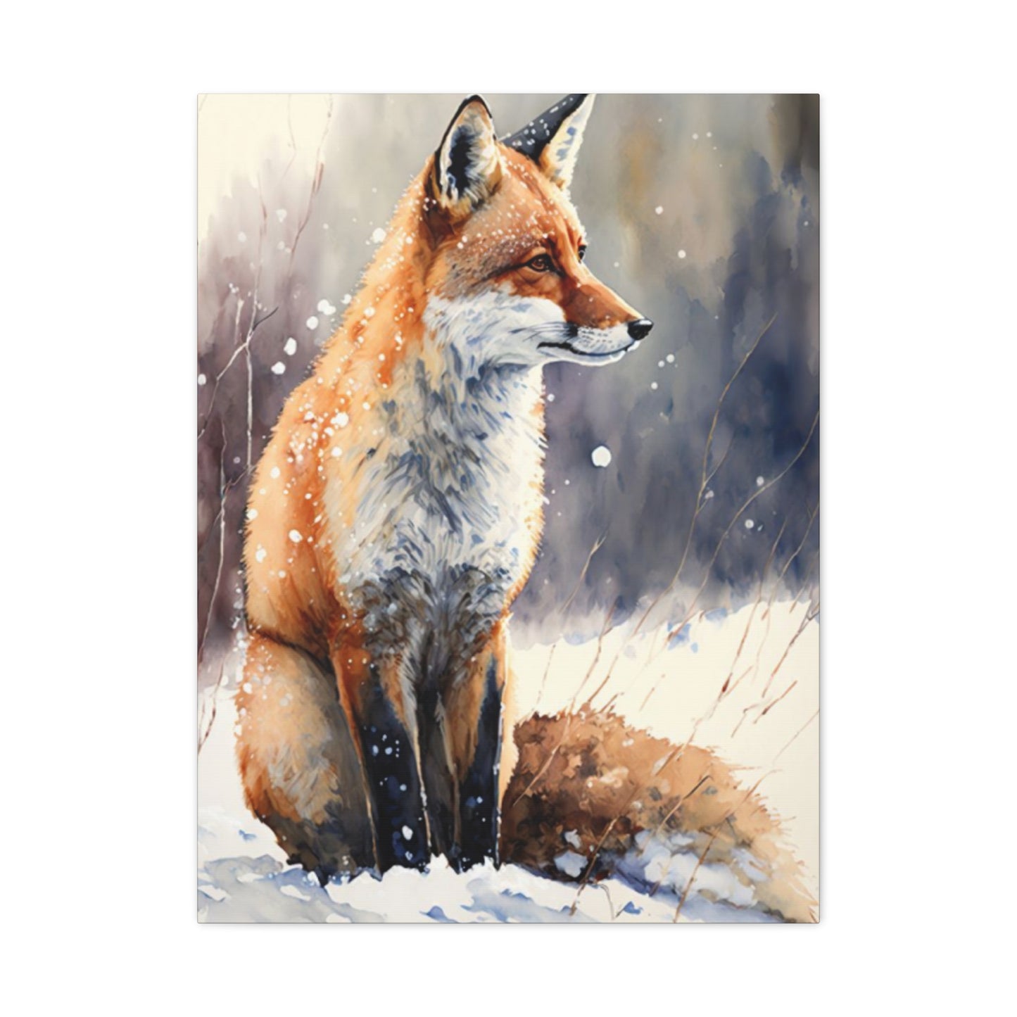 Snow Red Fox Wall Art & Canvas Prints