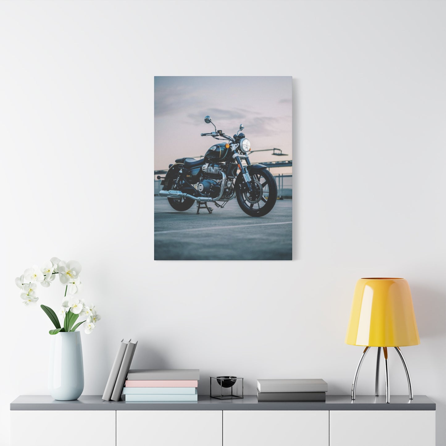 Classic Retro Indian Motorcycle Wall Art & Canvas Prints