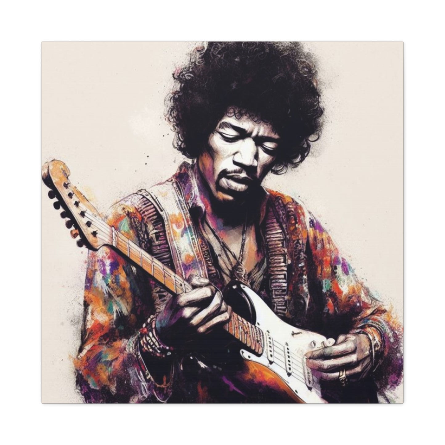 Jimi Hendrix Colorful Poster Wall Art & Canvas Prints