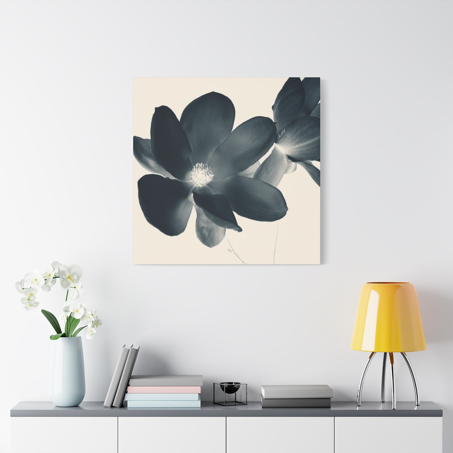 Black Magnolia Flower Wall Art & Canvas Prints