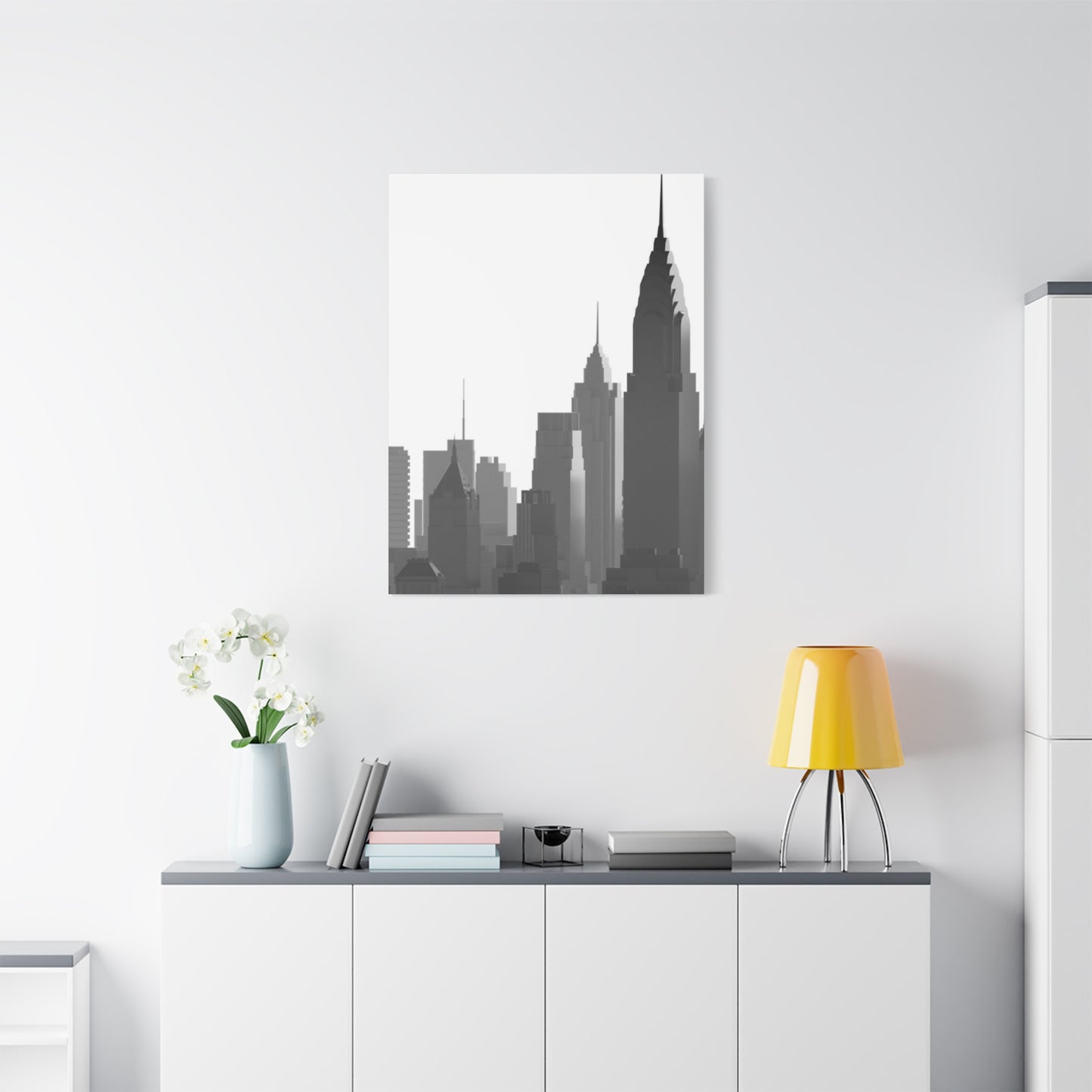 Monochrome City Skyline NYC Skyline Wall Art & Canvas Prints