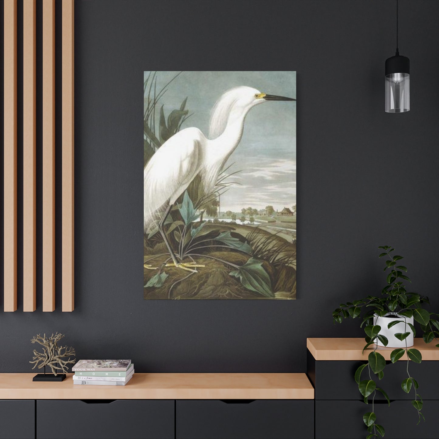 Long Beak White Heron Wall Art & Canvas Prints