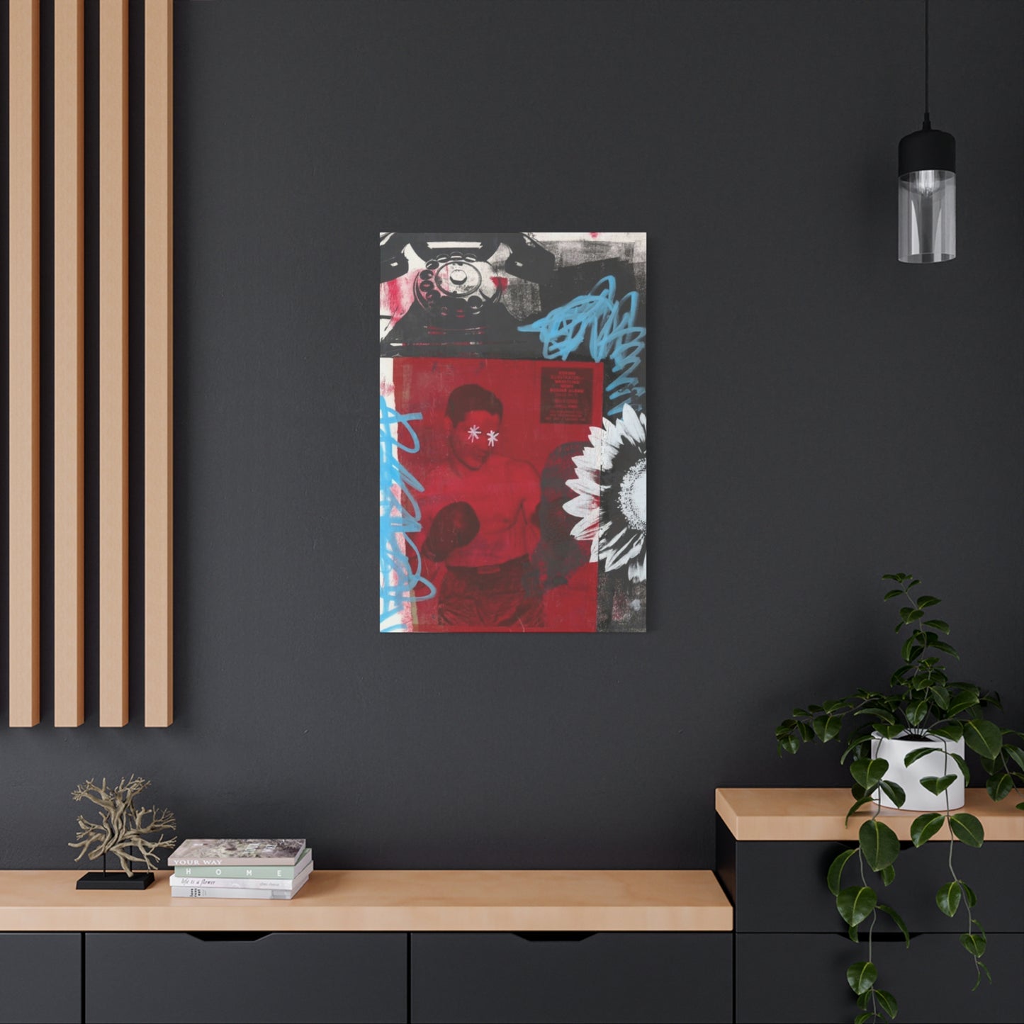 Boxing And Telephone Mixed Media Wall Art & Canvas Prints