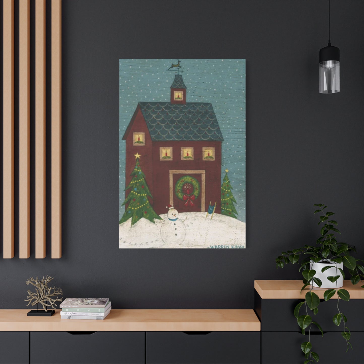 Christmas House Kimble Warren Wall Art & Canvas Prints