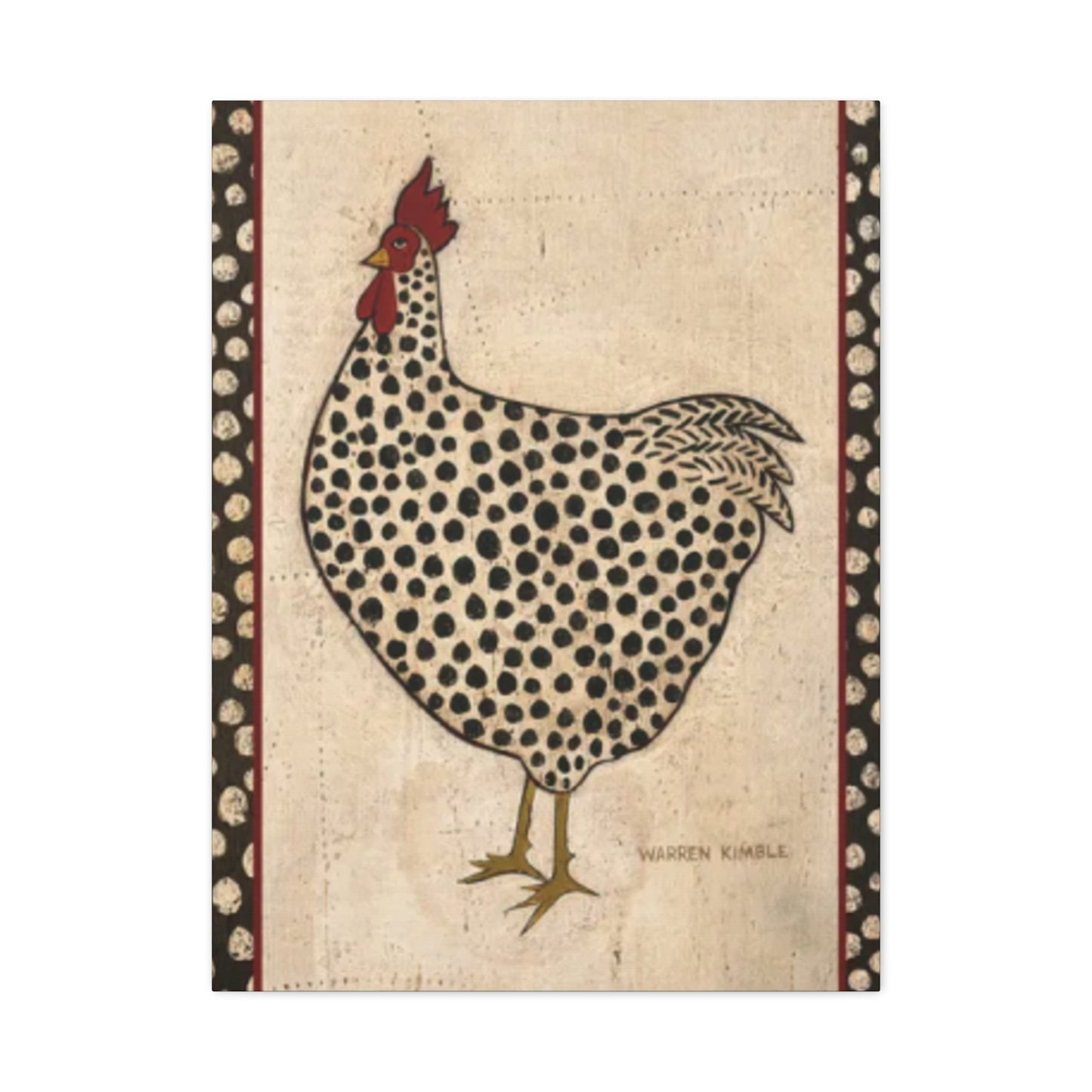 Chicken Drawing Kimble Warren Wall Art & Canvas Prints