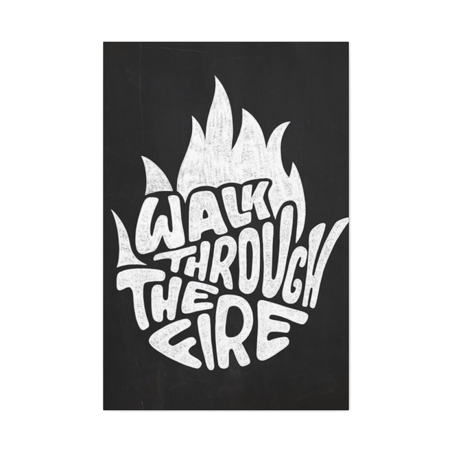 Fire Text Chalkboard Wall Art & Canvas Prints